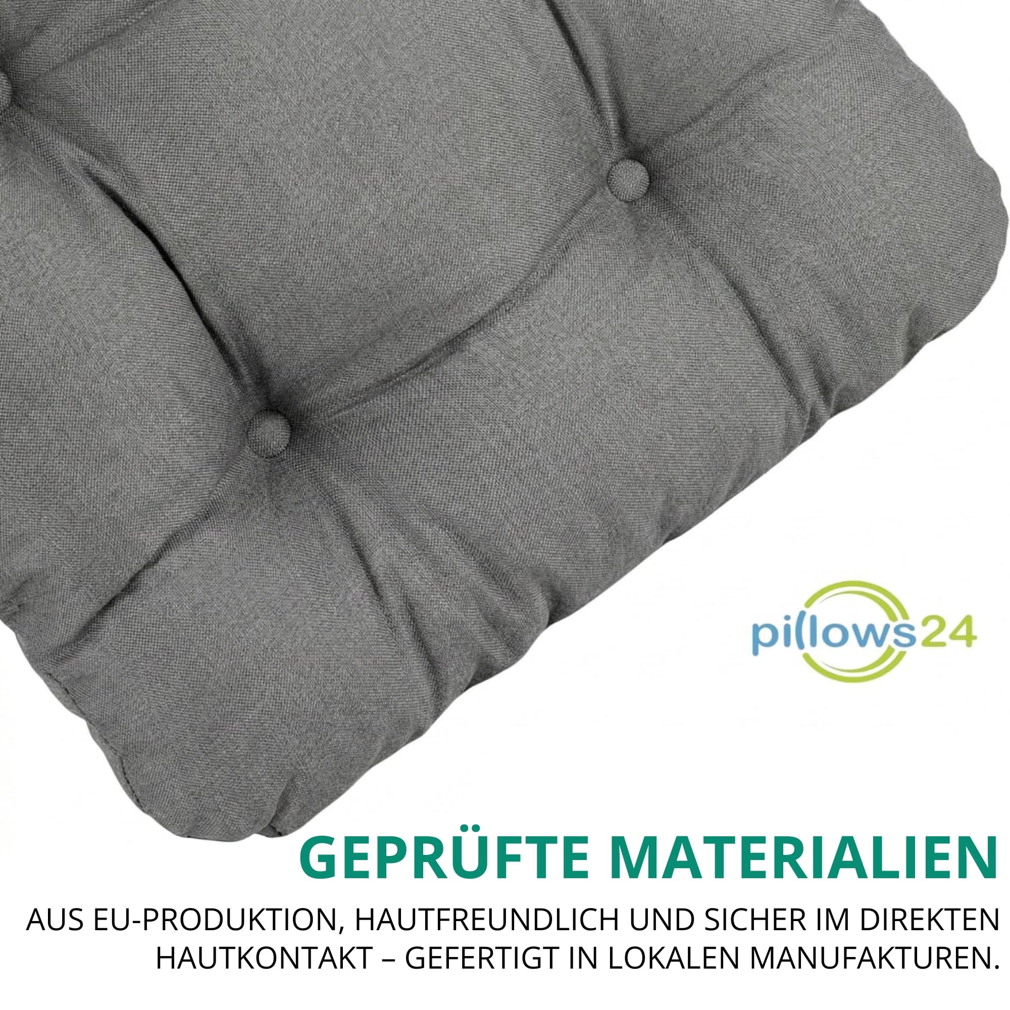 8X Sitzkissen Outdoor 40x40, 8cm dick, Wasser- & UV-beständig | Bändern, Bequeme Stuhlkissen, Stuhlauflage Sitzpolster, Sitzauflage Gartenstuhl, Extra dicke Sitzkissen Stuhl braun