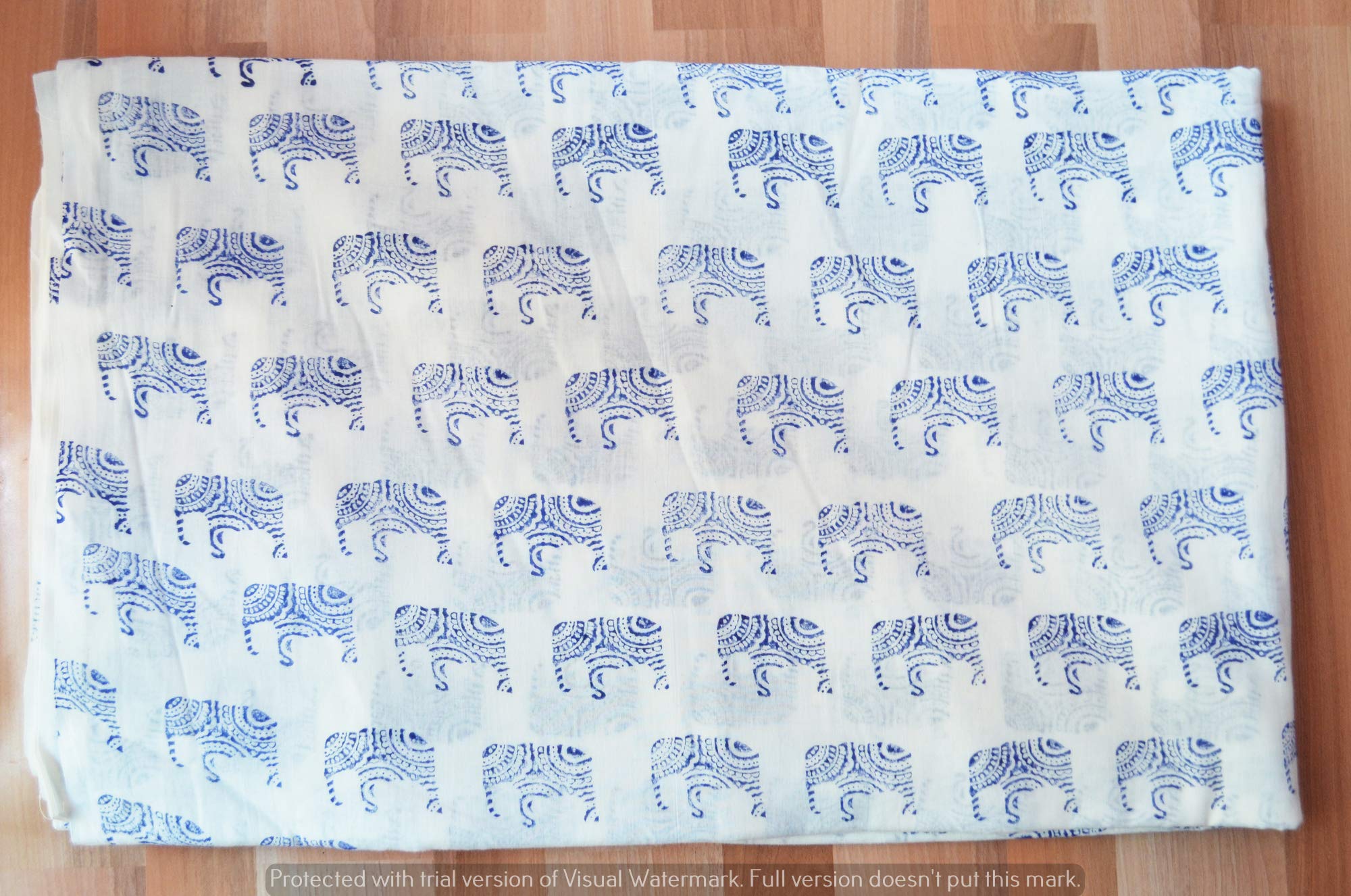 Traditional Jaipur Tkanina bawełniana z nadrukiem, firmy The Yards, indyjskie tkaniny z nadrukiem, tkanina na letnią sukienkę, szalik, poduszka, pokrowce na sofę (20 metrów)