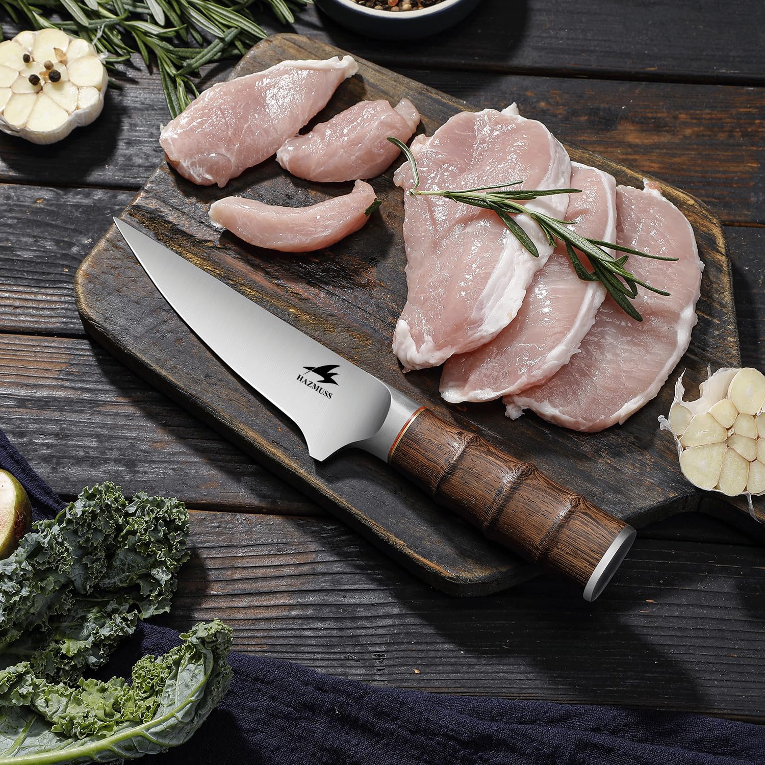 Cuchillo Deshuesador 13,5 cm Acero Inoxidable Alto Carbono Mango Madera