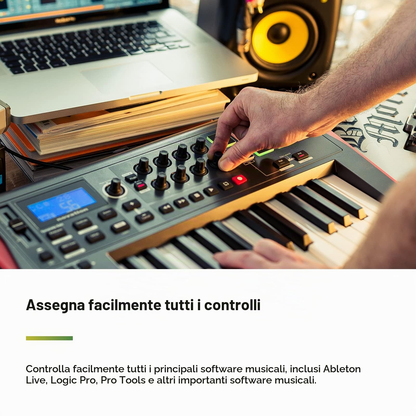 Novation Impulse 61 Grey Tastiera Controller Midi/USB con 61 Tasti Semipesati