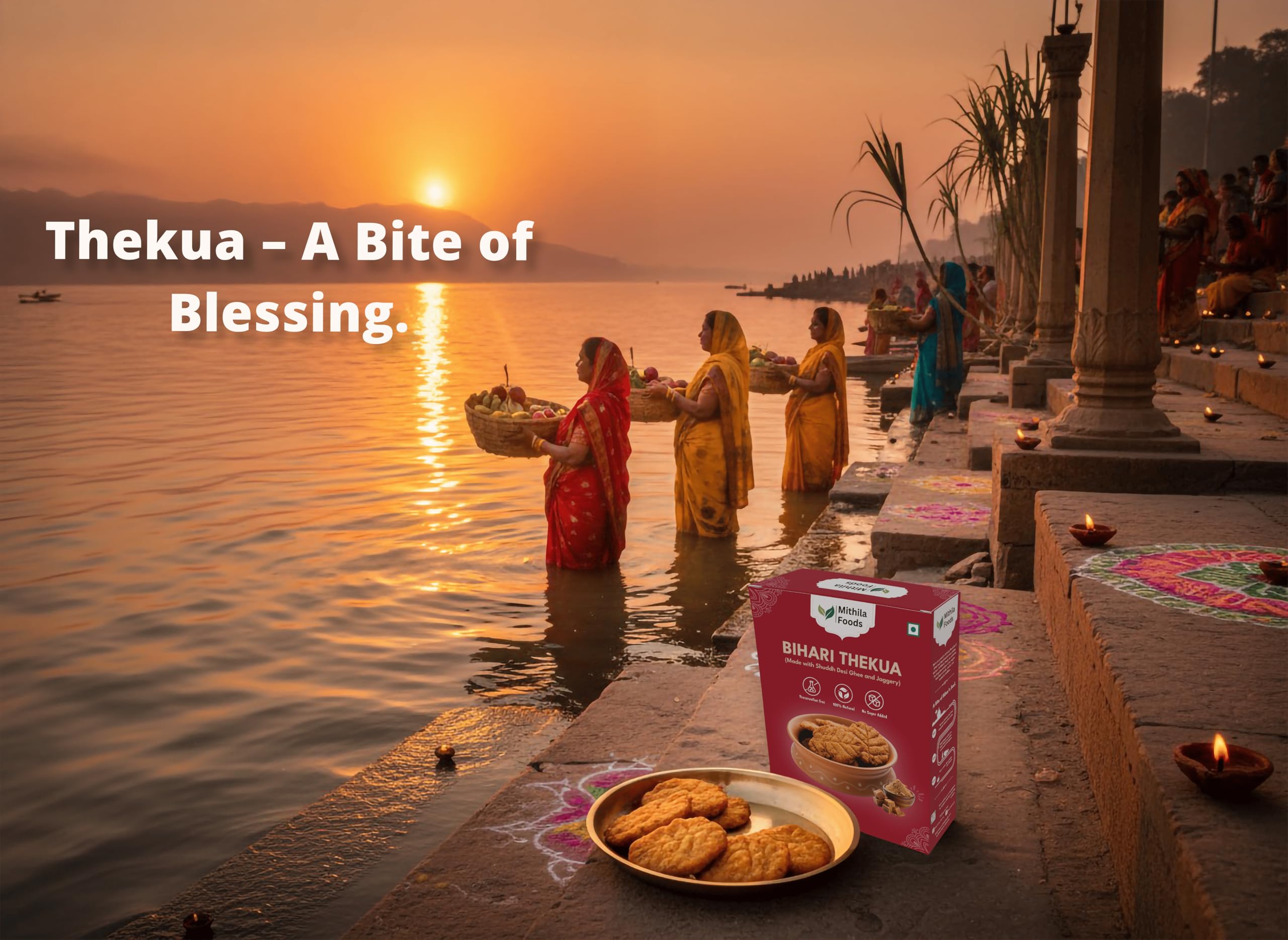 Mithila Foods 350g Thekua with Jaggery & Shuddh Desi Ghee | Traditional Bihari Chhath Puja Prasad | Crispy Whole-Wheat Cookies | Homemade Energy Snack, No Preservatives | Authentic Flavor From Bihar - Image 3 thumbnail