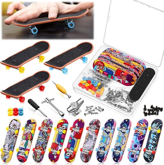 10 Pack DIY Fingerboard Kit with Box Mini Fingerboards
