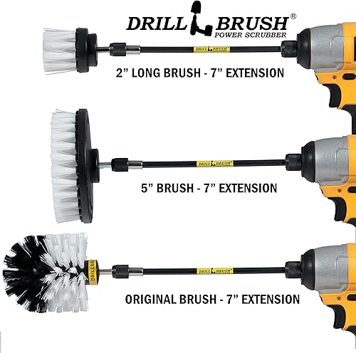 Miniatura 8 de Kit de limpieza de Drill Brush, cepillos con conector para taladro, ideal para limpieza de alfombras, baños, limpieza de lechadas y limpieza de