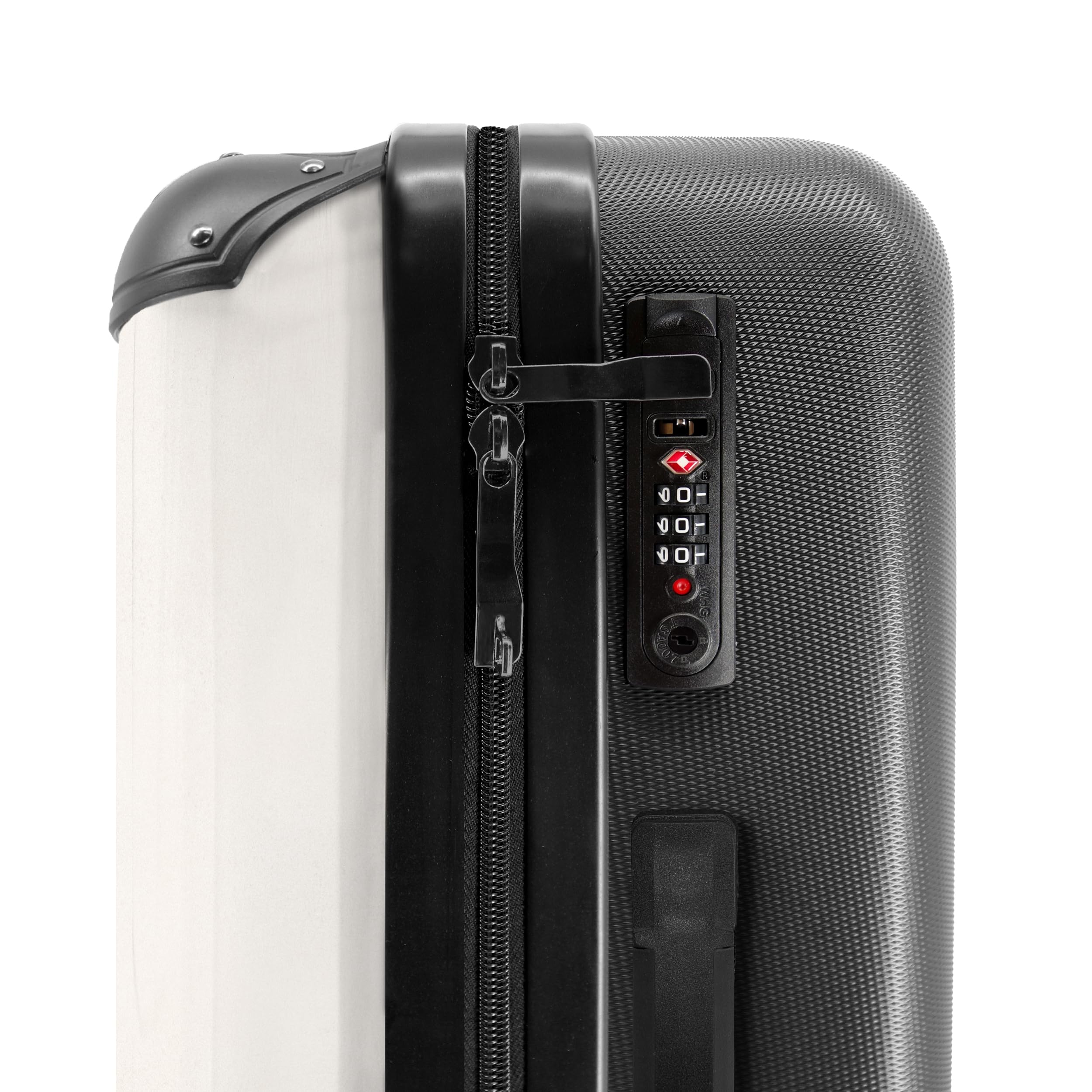 NoBoringSuitcases.com® Trolley Bagaglio a Mano 55x40x20, Bagaglio da 10 kg con Ruote, Valigia Rigida Leggera, Trolley Cabina con Paillette Dorate, Disponibile in 6 Design, Valigia per Aereo