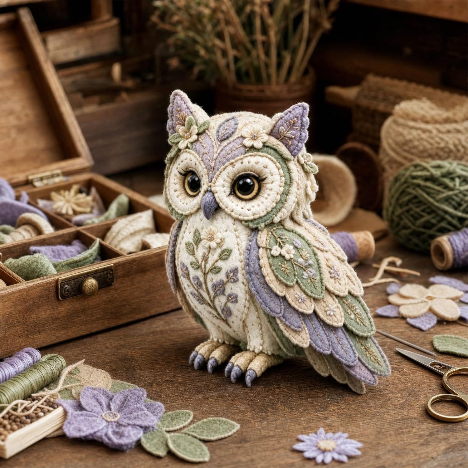 Forest DIY Patchwork Kit, Forest Guardians Sewing Set with Pre-Cut Fabric & Accessories, Woodland Animal Doll Making Craft for Adults Beginners – 12 Styles Available