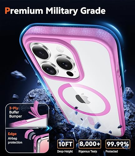 Miniatura 1319 de Fntcase Funda para iPhone 15 Plus y 14 Plus de 6.7 pulgadas, magnética, a prueba de golpes de grado militar, antiamarilleo, delgada, protectora