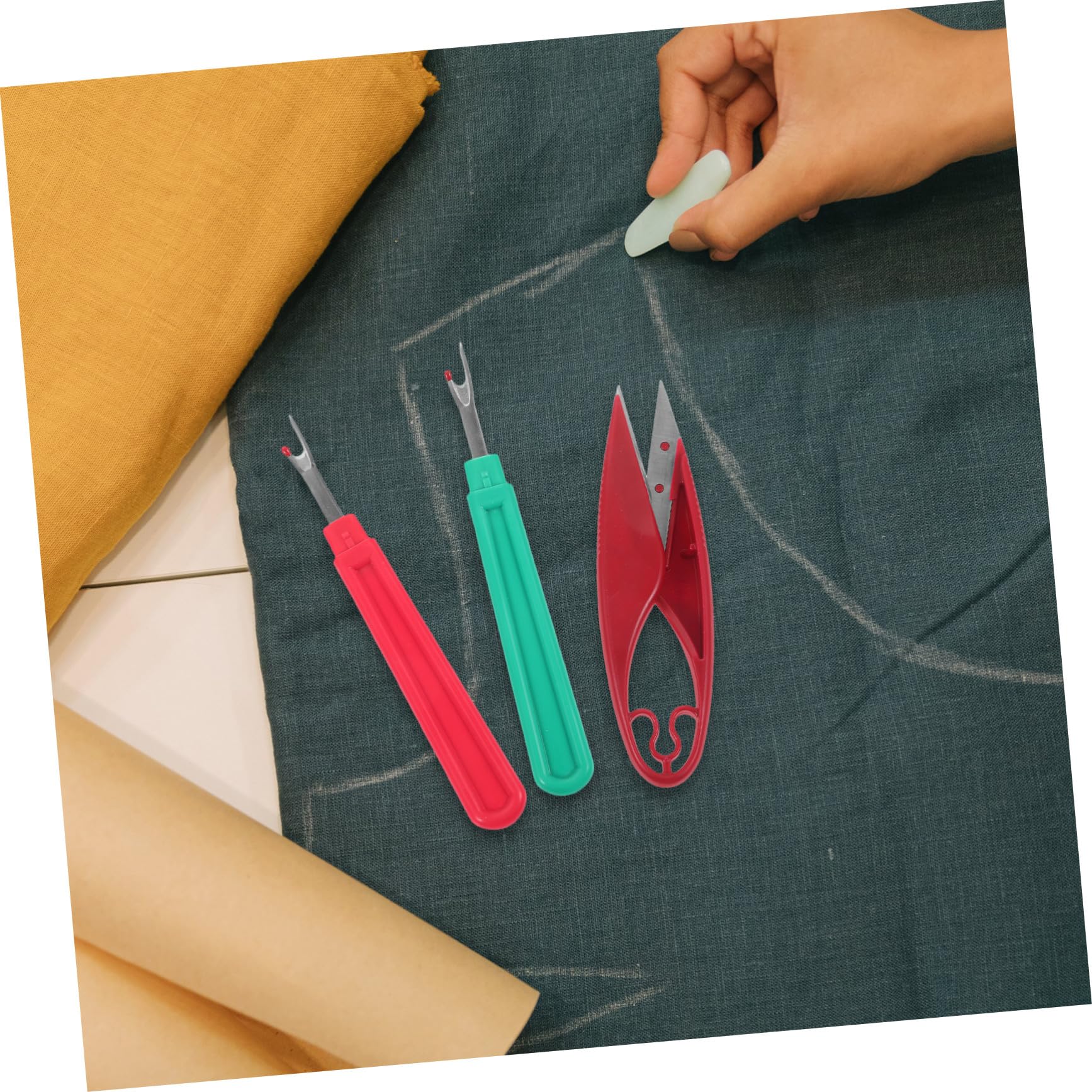 Gadpiparty 5 Set Set Taglia Asole Cuciture Tagliacuci Annata Kit di Cucito Mano Tessuto Cucire Strumento di Threading Dispositivi di Rimozione del Cucito Strumenti di Cucito Creativo Plastica