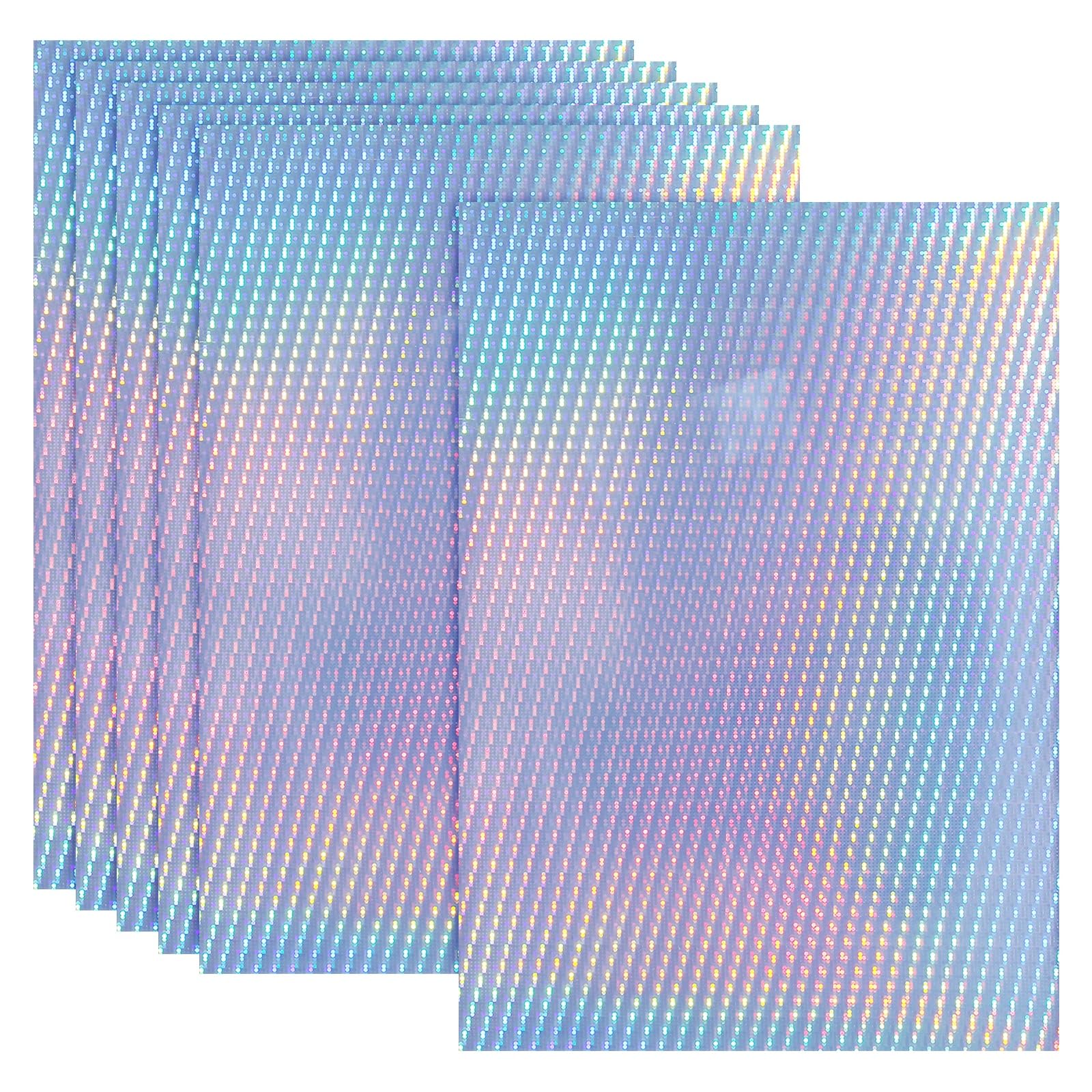 PATIKIL 12x8 Inch Printable Holographic Sticker Paper, 6 Sheets Vinyl Sticker Paper A4 Waterproof Quickly Sticker for Laser Printer Inkjet Printer, Light Bulb Pattern