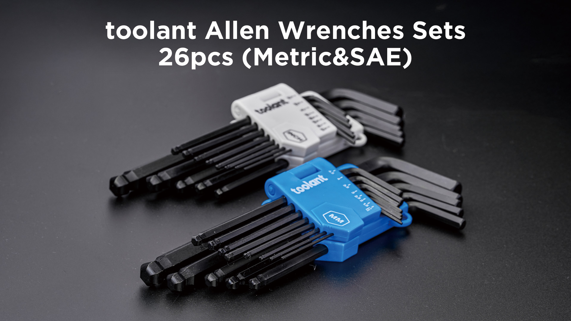 toolant Allen Wrenches Sets 26pcs(Metric&SAE), Long Arm Allen