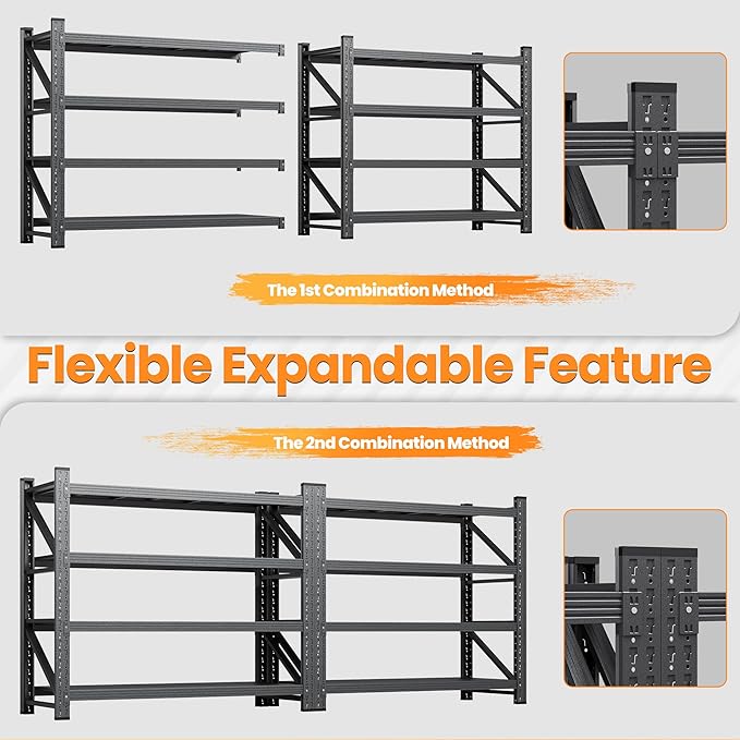 Estantería Metálica Industrial Ajustable 71"W x 24"D x 70"H miniatura 5