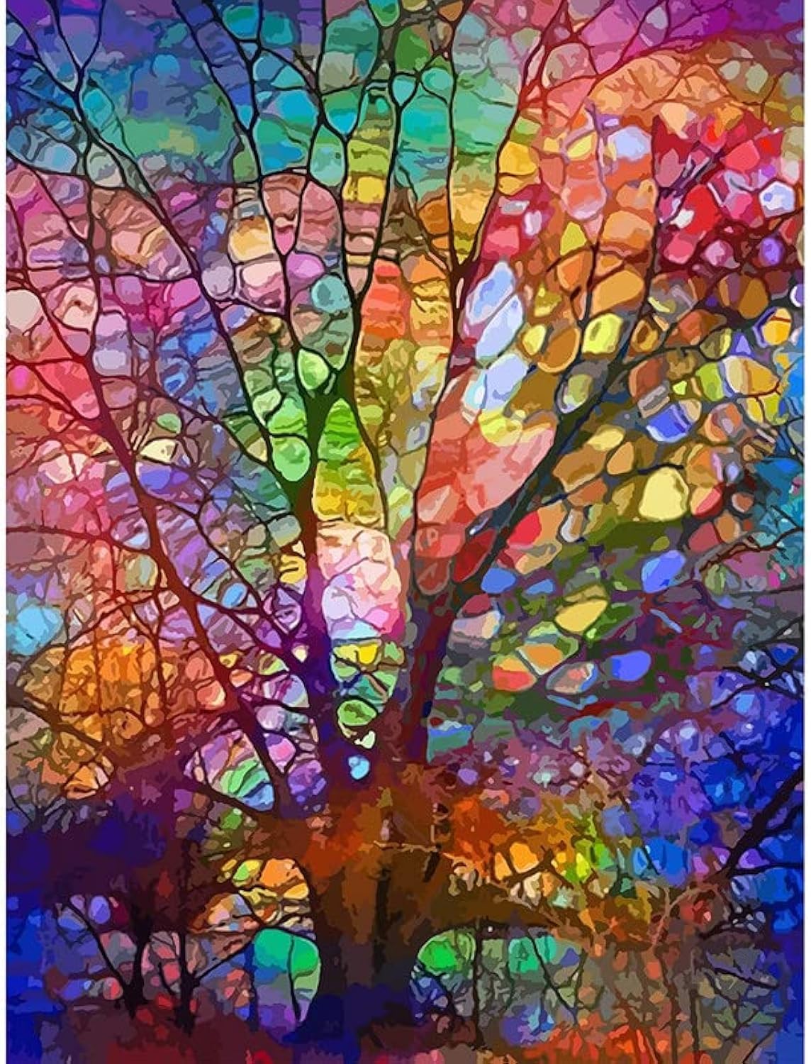 TULIP N TURTLE Tree Diy Acrylic Paint By Number Kit For Adults Kids Beginner Number Painting Kit Diy Canvas Painting By Number. Wall Decoration Diy Painting Kit For Adults, Color May Vary