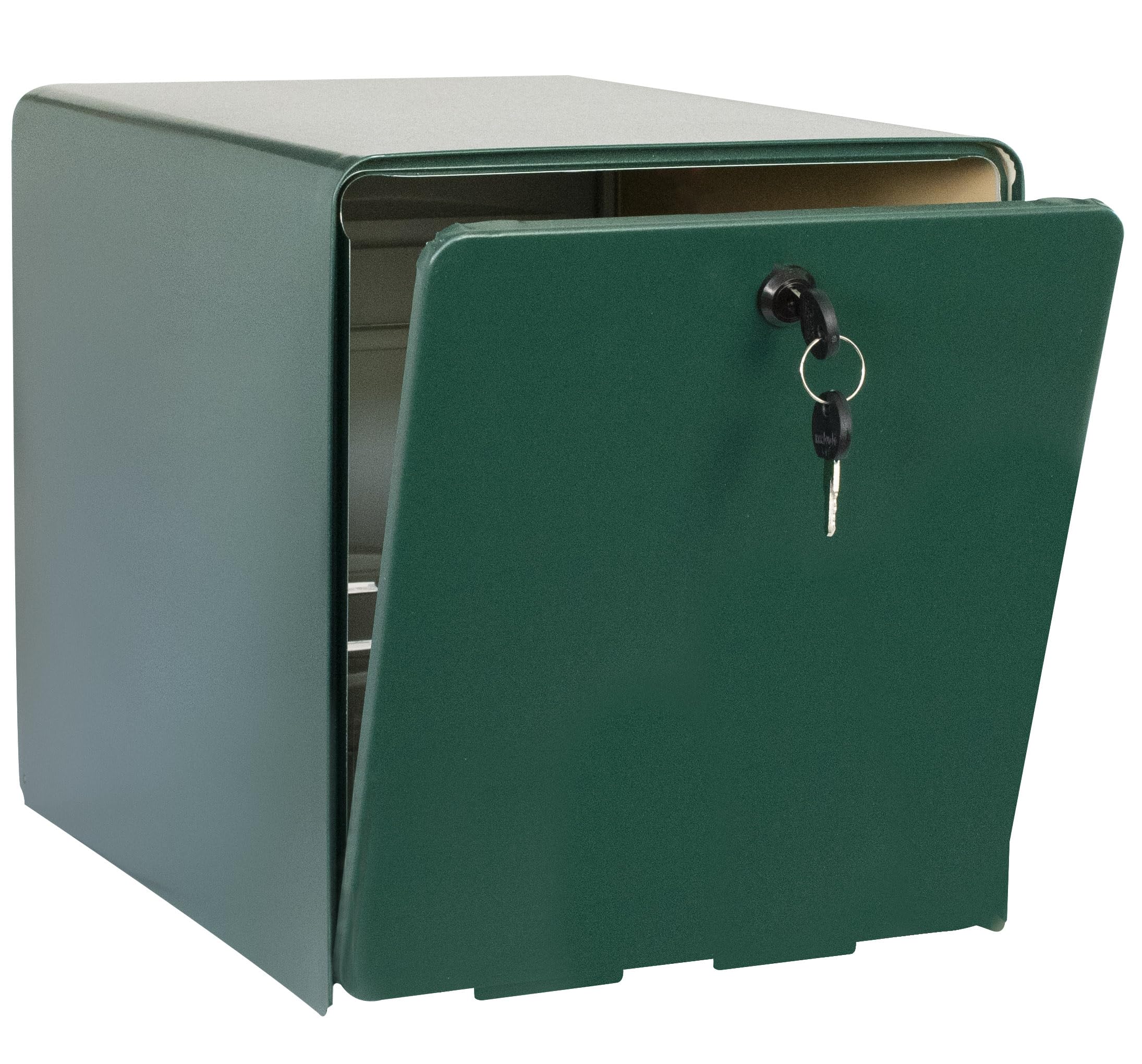 BURG-WÄCHTER Boîte aux Lettres Agréée La Poste, 2 Portes, 509 VE BALthazar, Vert, en Acier Galvanisé, Avec Porte à Ouverture Totale et Stop-Courrier (Porte bloquée à 120°)