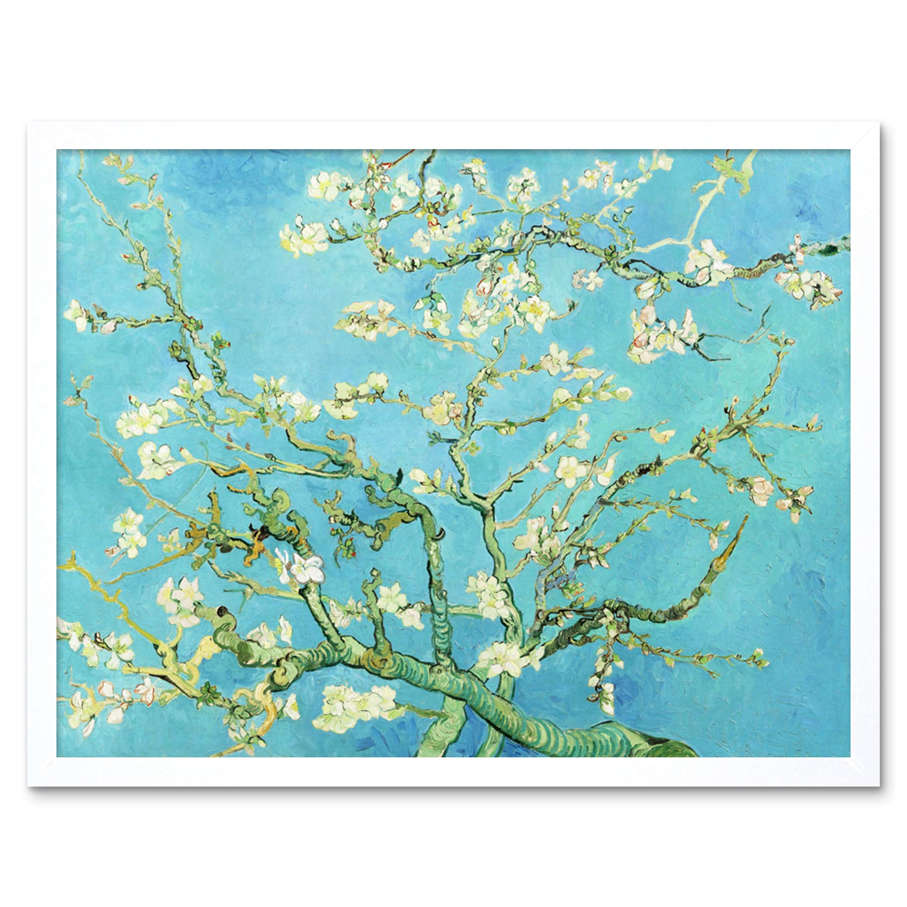 Wee Blue Coo Van Gogh Branches With Almond Blossom 1890 Art Print Framed Poster Wall Decor 12x16 inch