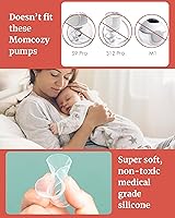 Vista 5 de Insertos de brida para extractores de leche – Silicona – Convertir 0.945 in a 0.512 in – Reemplazo de piezas de bomba – Compatible con Spectra