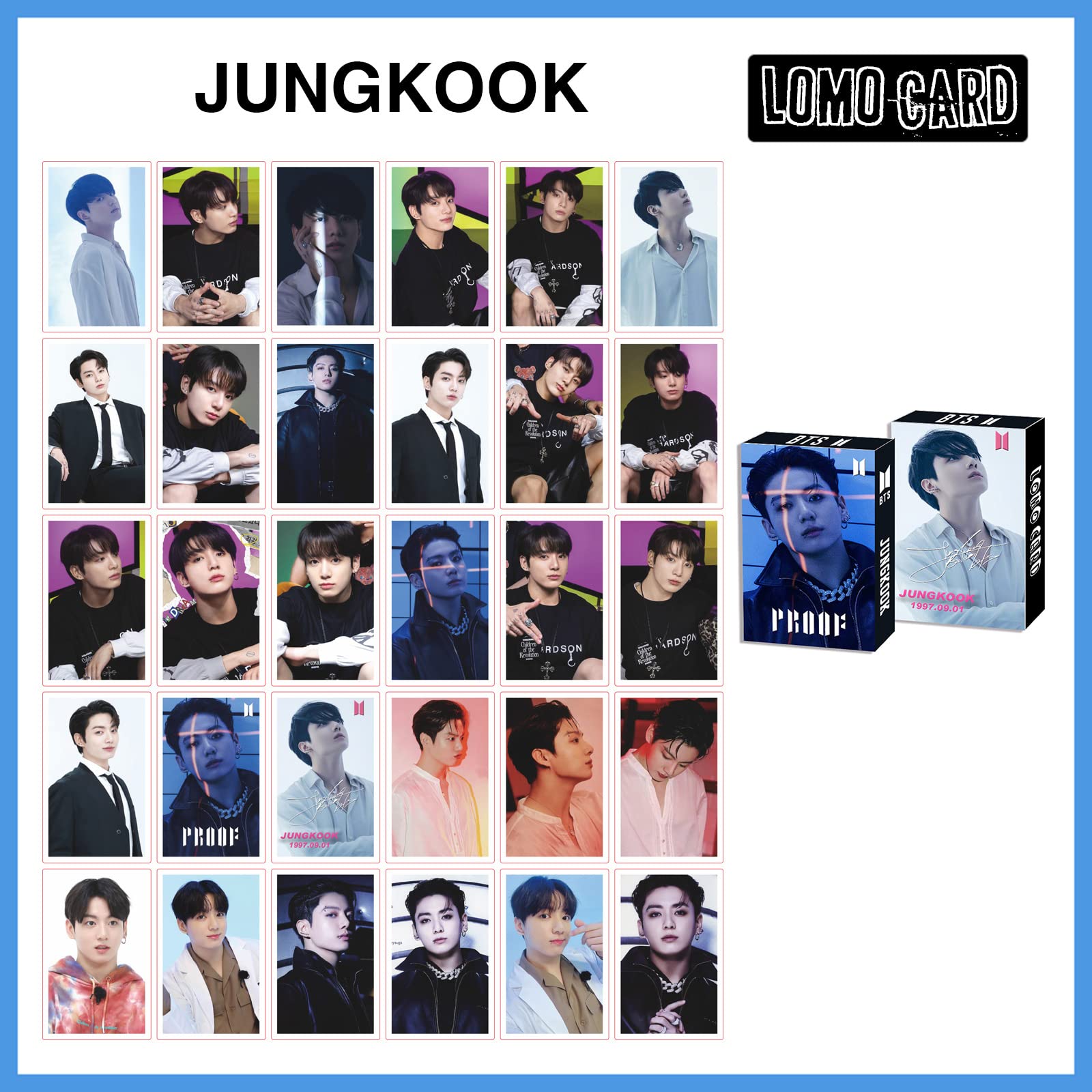 Goodern 30Pcs BTS Bangtan Boys JUNGKOOK Lomo Cards JUNGKOOK Proof