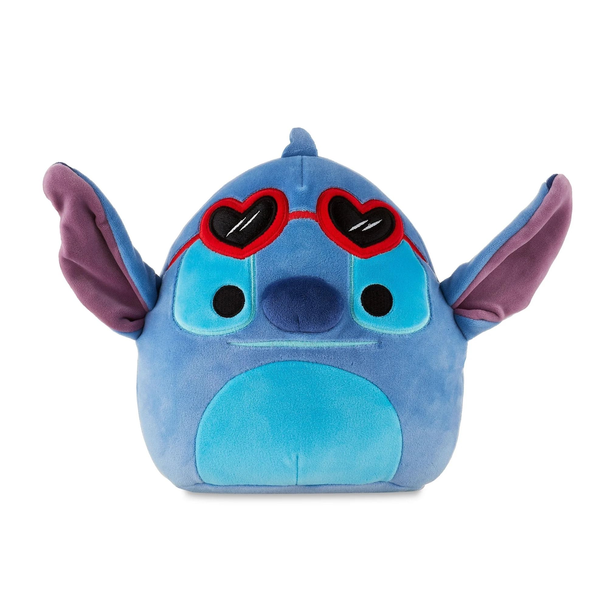 Squishmallows 20,3 cm di San Valentino Stitch con occhiali a cuore, medio, blu