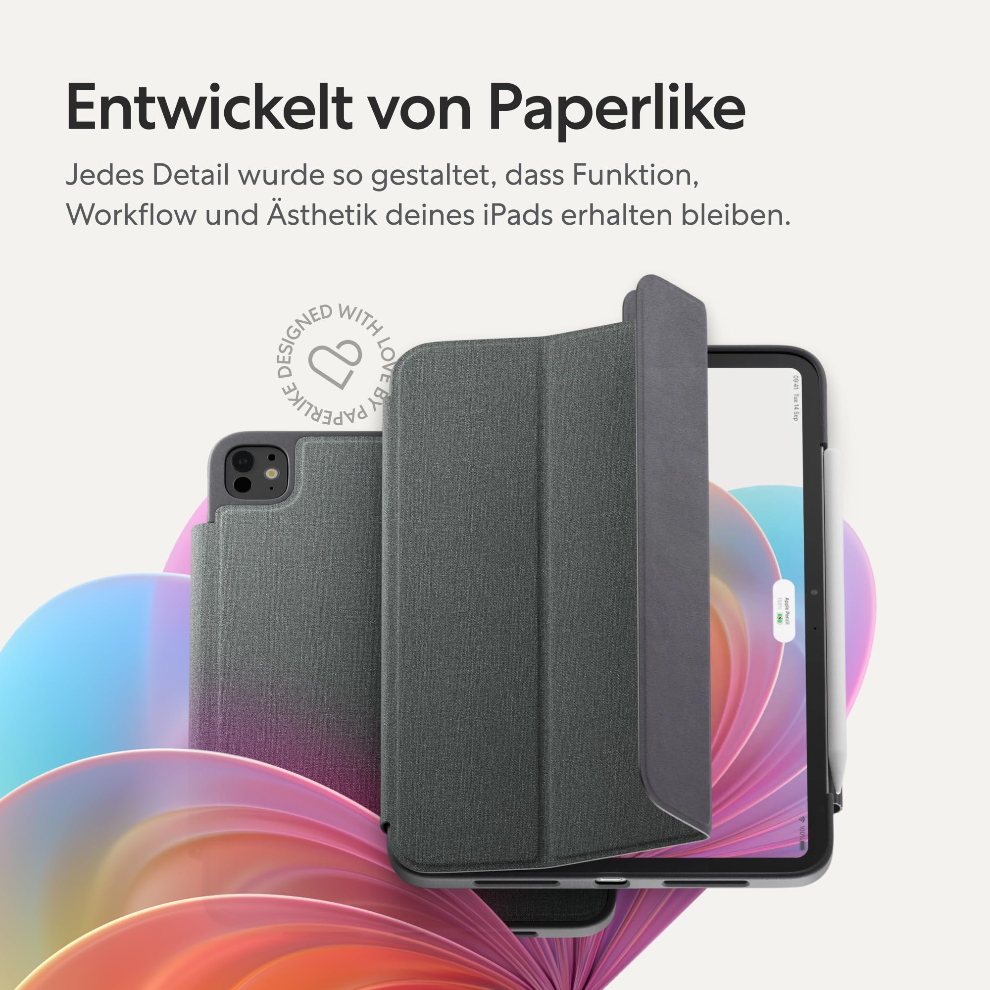 Paperlike® Bumper Case für iPad Air 13" (M4,M3,M2) & iPad Pro 12.9" | Robuste Schutzhülle im schlanken Design, echte Textiloberfläche, unterstützt Apple Pencil Laden & Auto Sleep/Wake