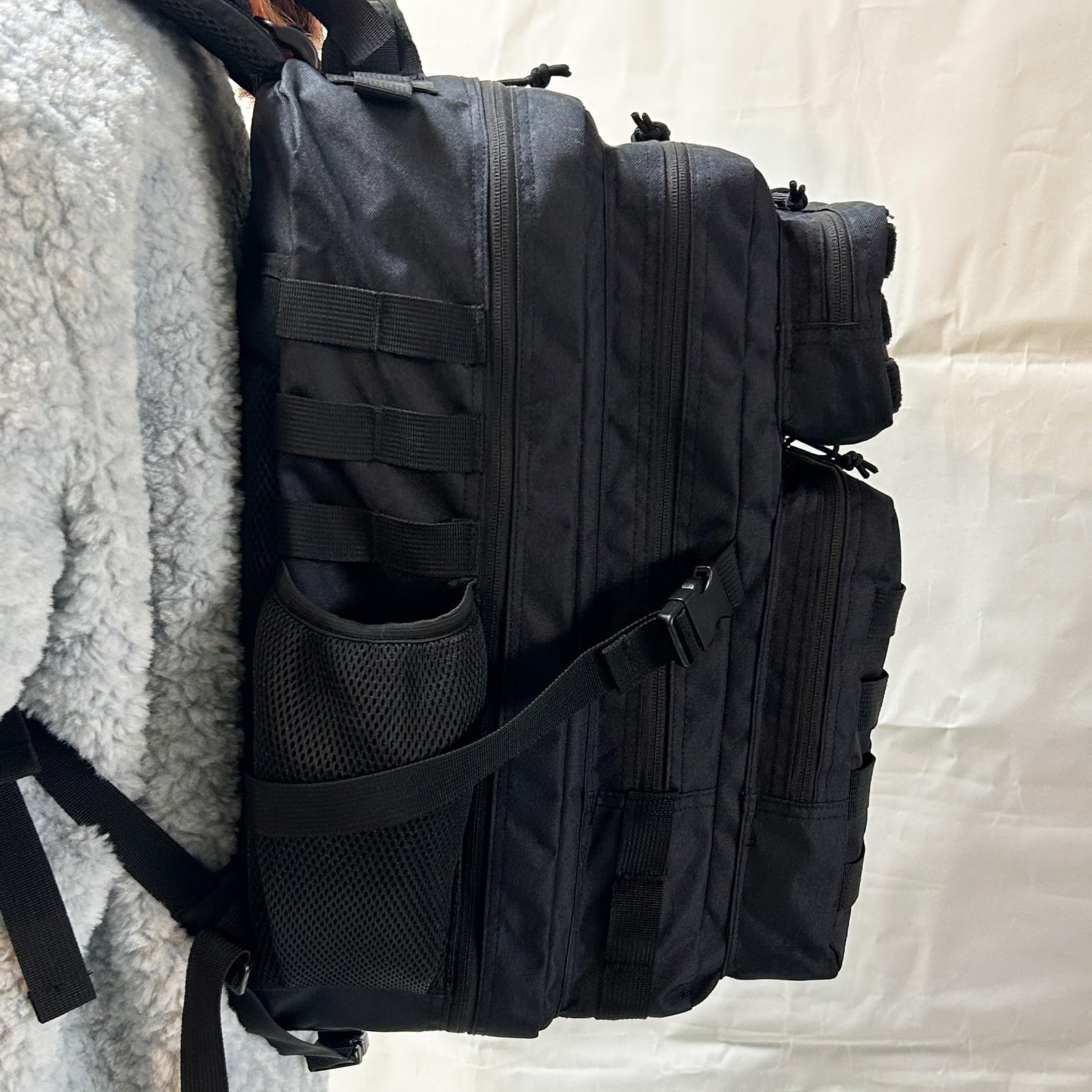 Zaino militare da 50 l, da uomo, tattico, con portabottiglie, zaino per adulti (verde)