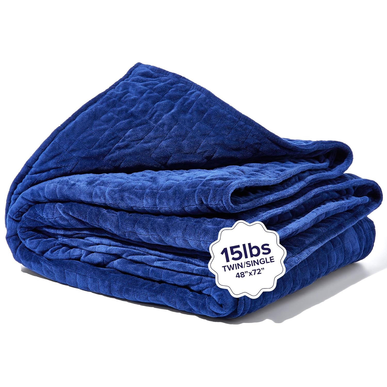 Gravity Weighted Blanket 15lb Navy 48x72