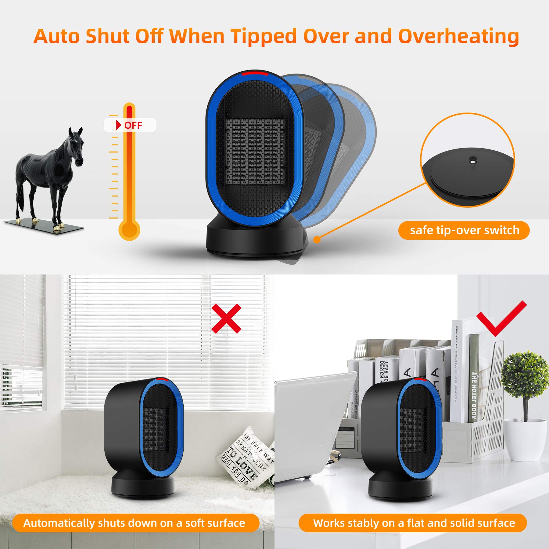 Auzkin Small Space Heater Auzkin Small Space Heater Oscillating