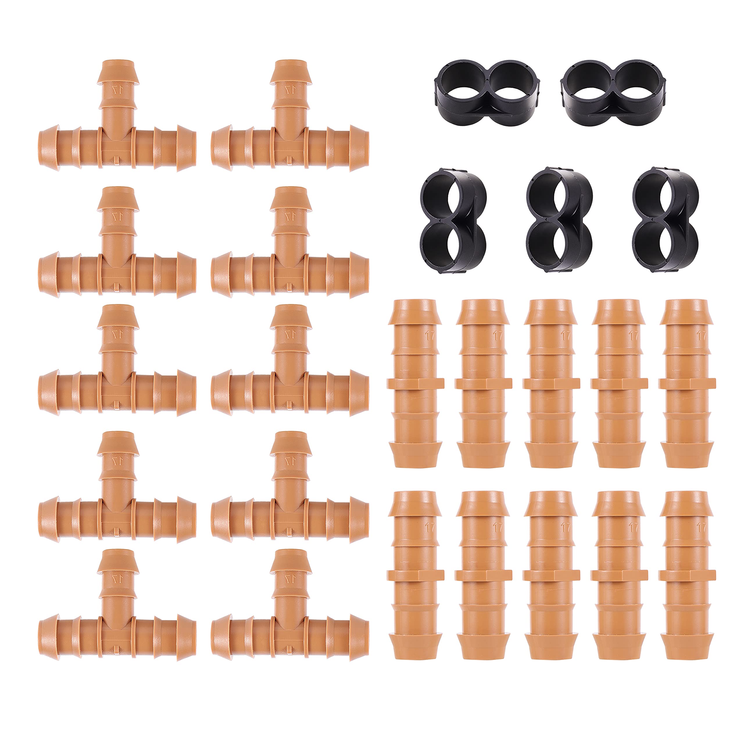 Buy FOGWOWO 1/2 inch tubing Connector, 25 Lawn and Garden Spray Irrigation Kits, Including tee