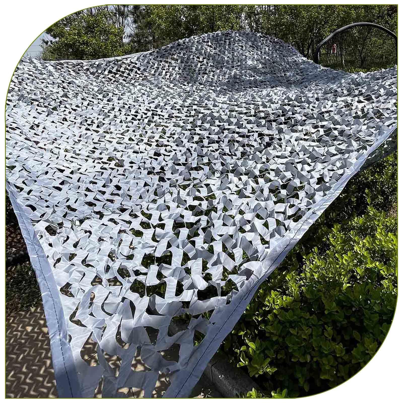 Xrdbfd Camo Net, 1.5x2m 2x3m 3x3m 3x4m 4x5m 4x6m 5x8m Military Camouflage Netting, Grey Shade Net, Outdoor Hunting Camouflage Net, Sun Protection,Grey-2x3m(6.6 * 9.8ft)