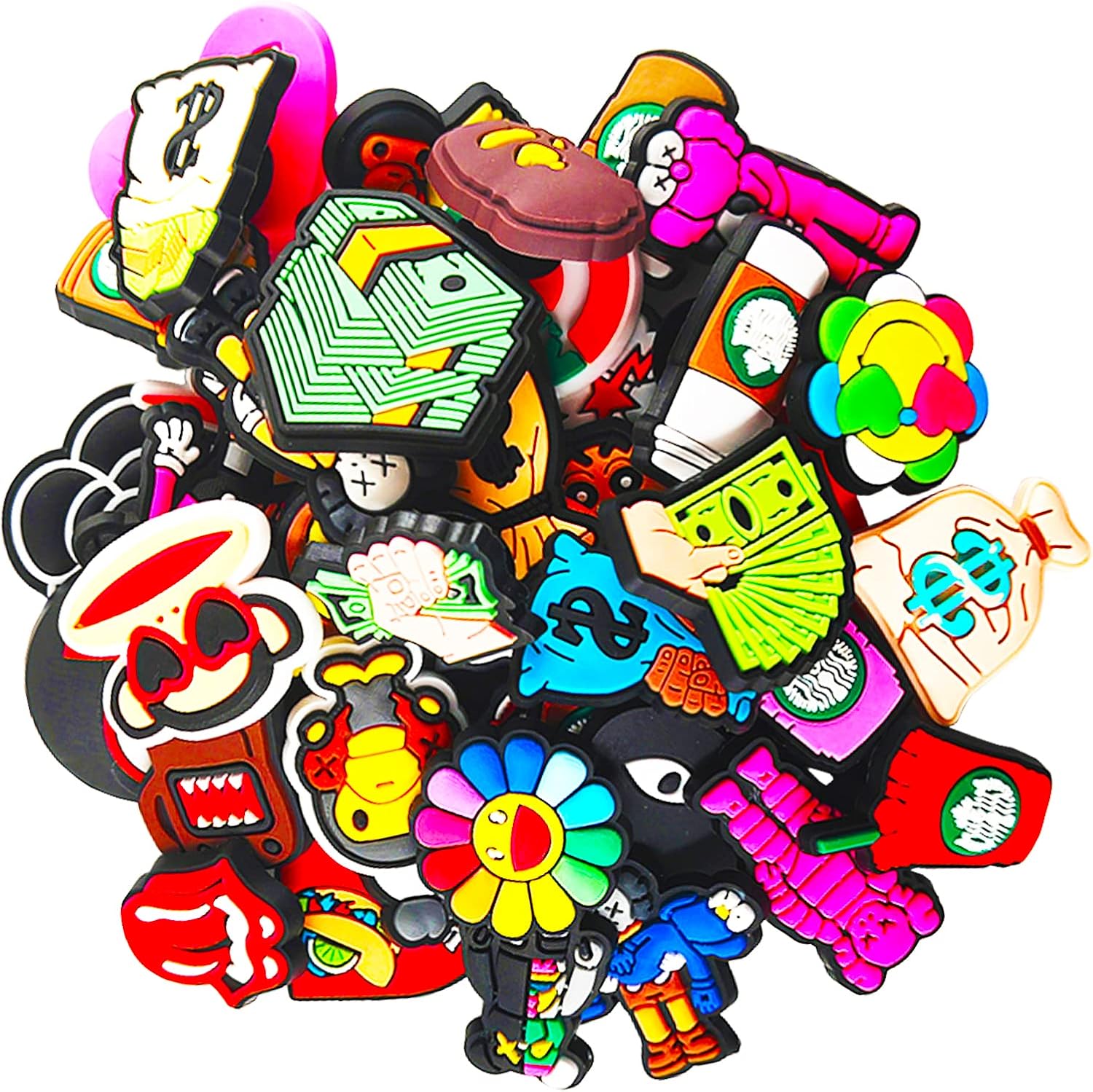 Designer Croc Charms Cute Cartoon PVC Croc Pins 44PCS Shoe