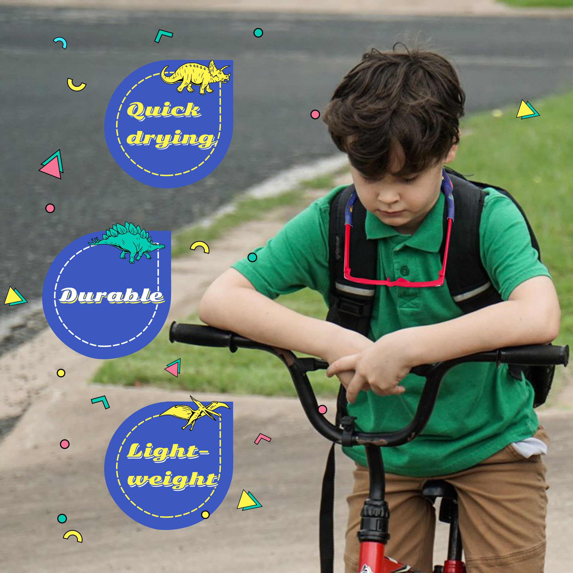 Kids Eyewear Retainer, No-Tail Adjustable Retainers for Boys & Girls, Sunglasses Strap for Kids, Kids Eyeglass Lanyard