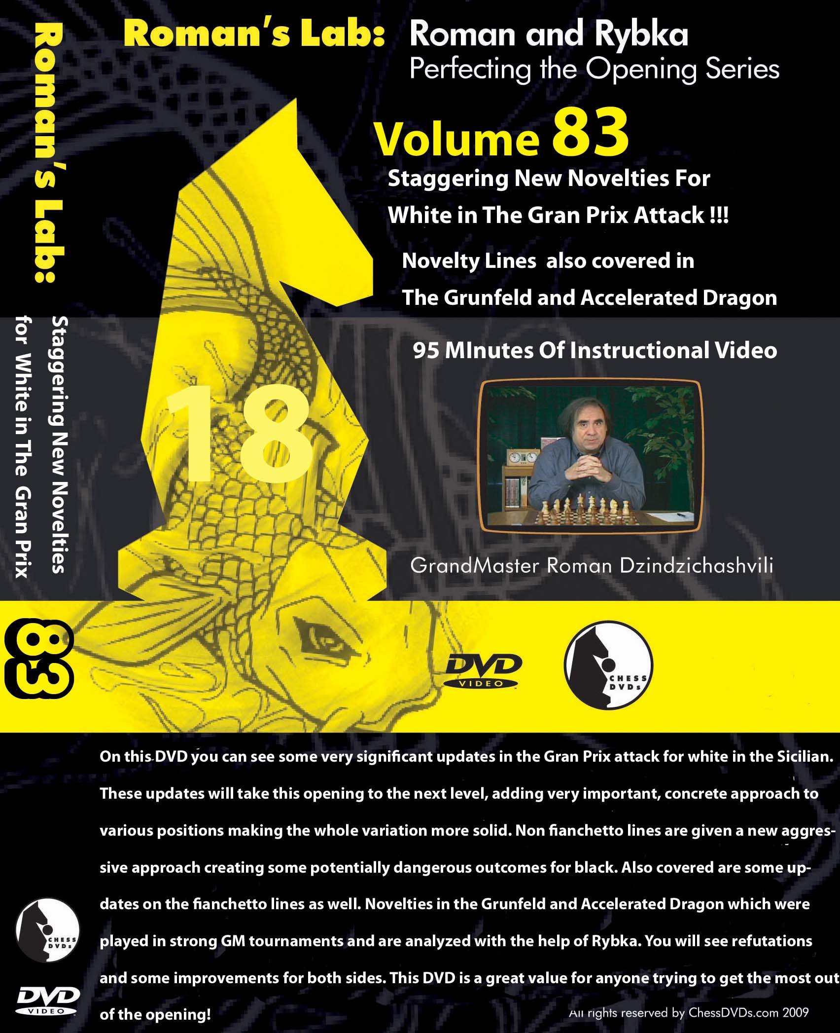 ChessCentral Roman's Labs: Staggering New Novelties for White in The Grand Prix Attack DVD (Vol. 83) Bundled Art of War on CD