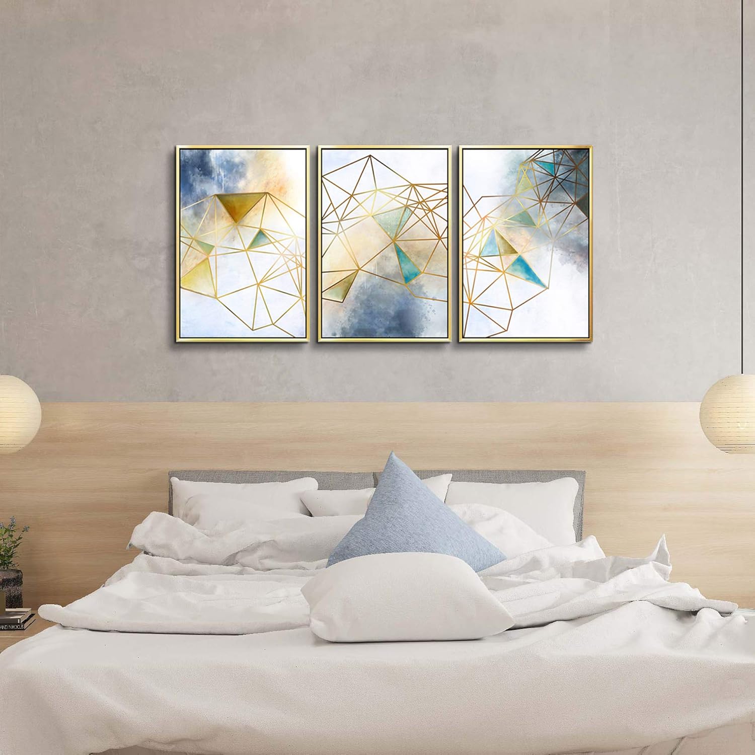 🔥 Cashback up to 70% ARTLAND Geometric Wall Decor Abstract Canvas Wall Art Navy Blue Artwork for Bedroom Gallery Wrapped Canvas Giclee Print with White Golden Picture Framed for Living Room Home Decoration 24x48inch Free Shipping Offer ARTLAND Geometric Wall Decor Abstract Canvas Wall Art Navy Blue Artwork for Bedroom Gallery Wrapped Canvas Giclee Print with White Golden Picture Framed for Living Room Home Decoration 24x48inch