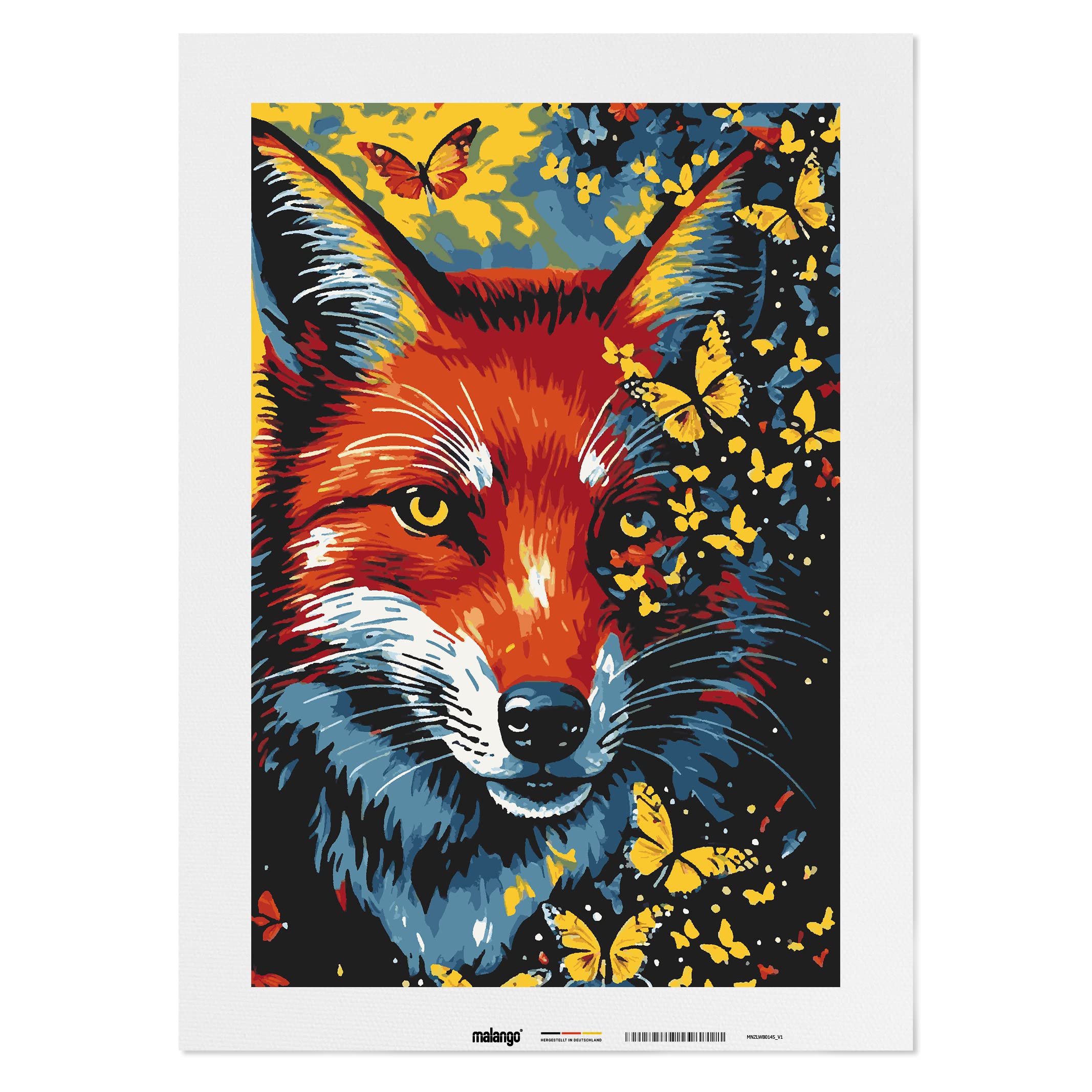 Malen nach Zahlen Erwachsene - Fuchs Frauke 90 x 60 cm groß XL Premium-Malset ohne Rahmen, Hergestellt in unserer Produktion in Deutschland, Kreative