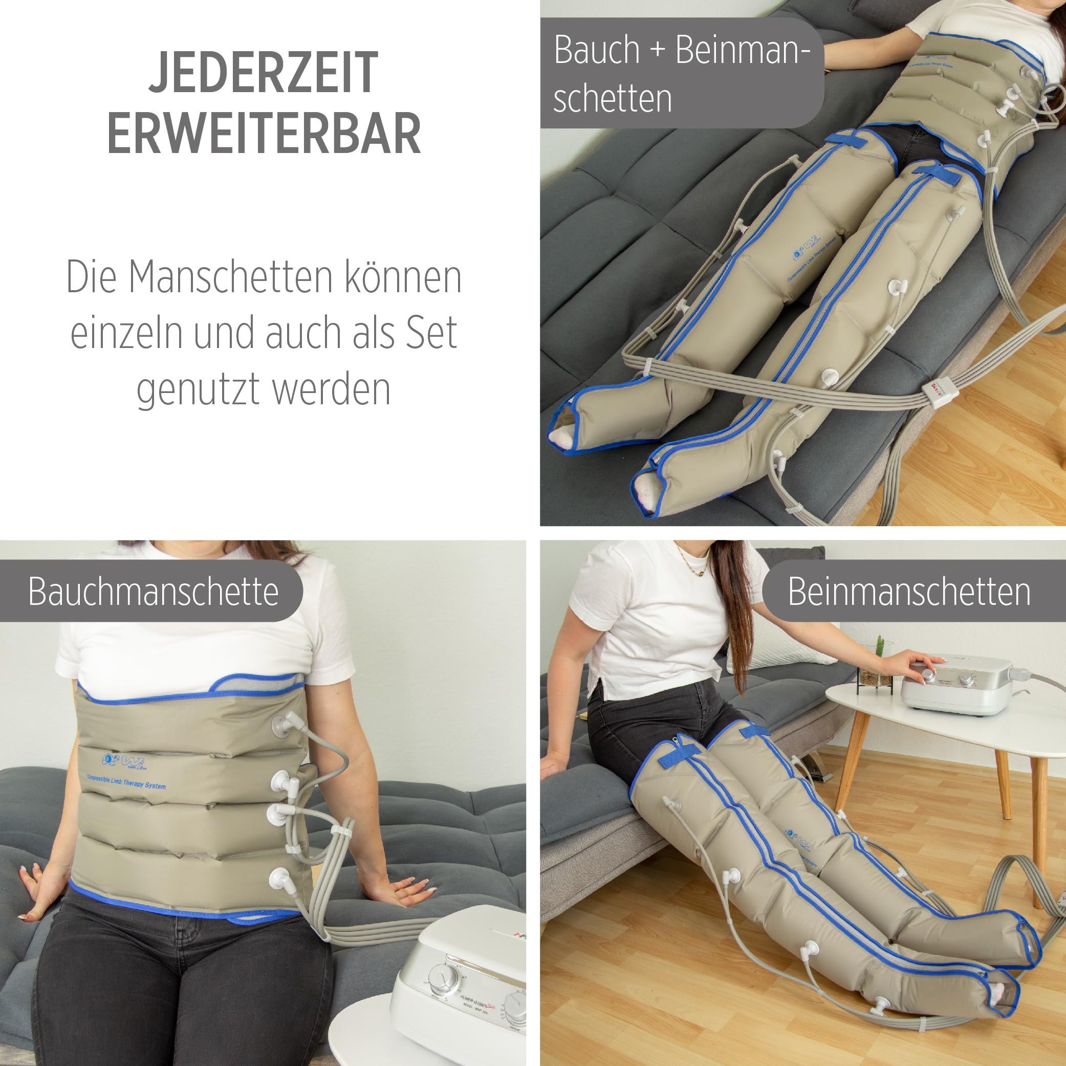 Lymphdrainage-gerät für Beine Größe L für Heimanwendung und Physiotherapie Medizinisches Gerät