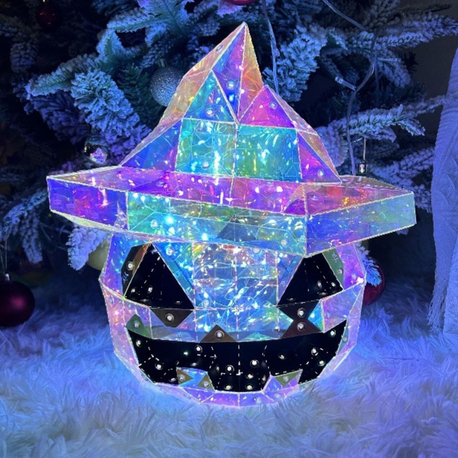 Lámpara de Calabaza lámpara de figurilla ornamental de terror con sombrero