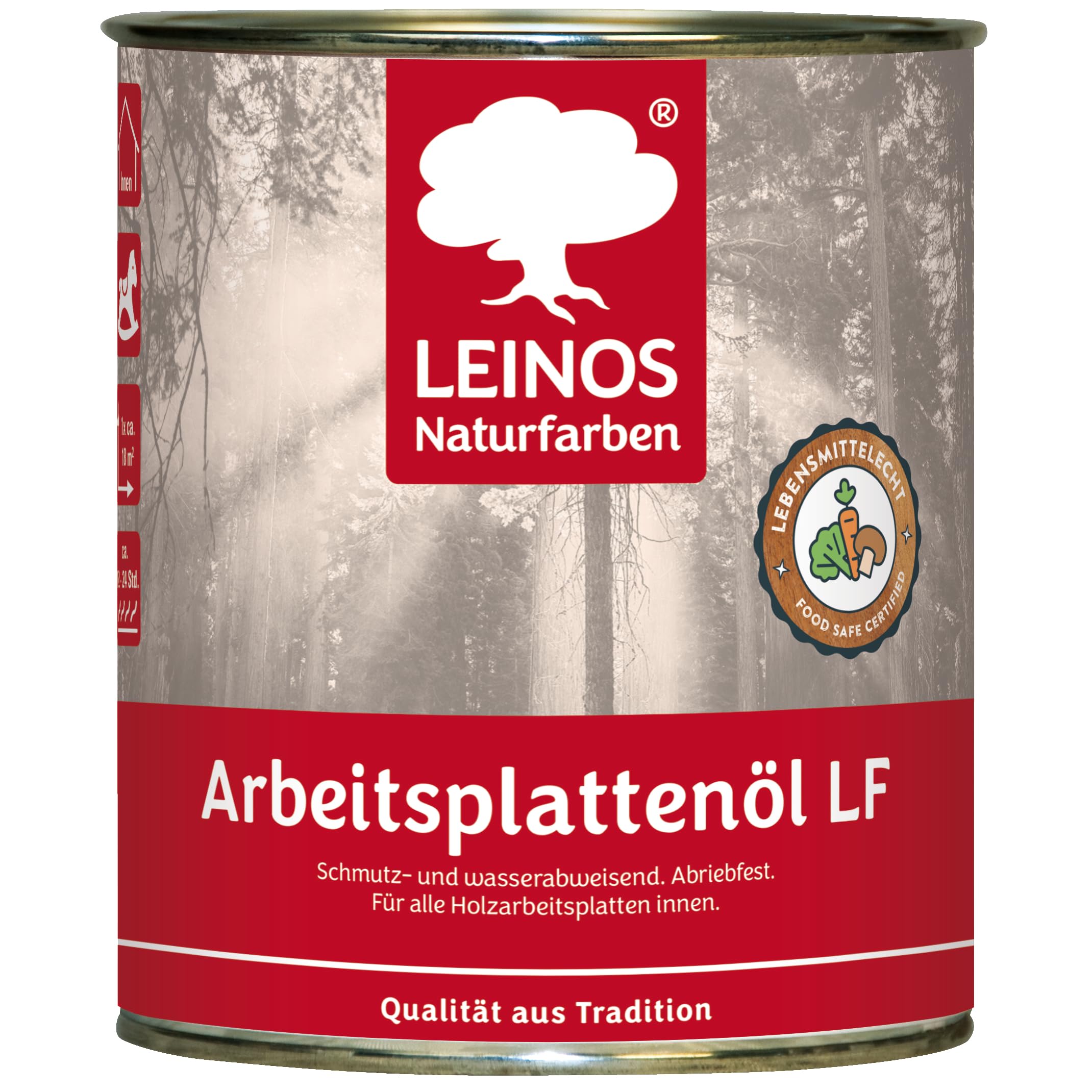 LEINOS Arbeitsplattenöl LF 283 | Holzöl innen Möbel & Bau | 0,75 Liter