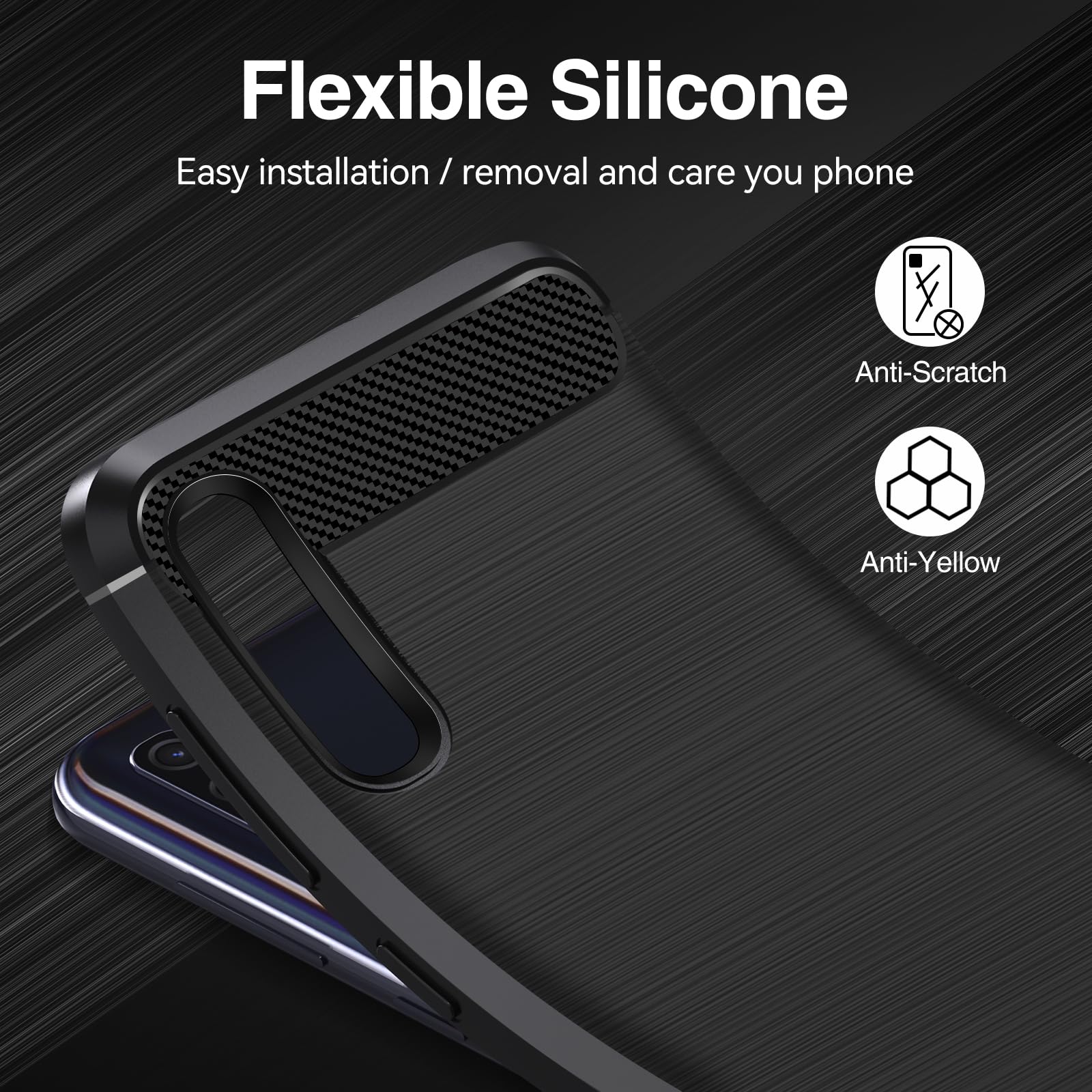 iVoler Cover per Samsung Galaxy A50 / A30S, [Protezione Antiurto di Grado Militare] Custodia Sottile Morbida in Silicone TPU Anti-Impronte Anti-Graffio Protettiva Case, Nero