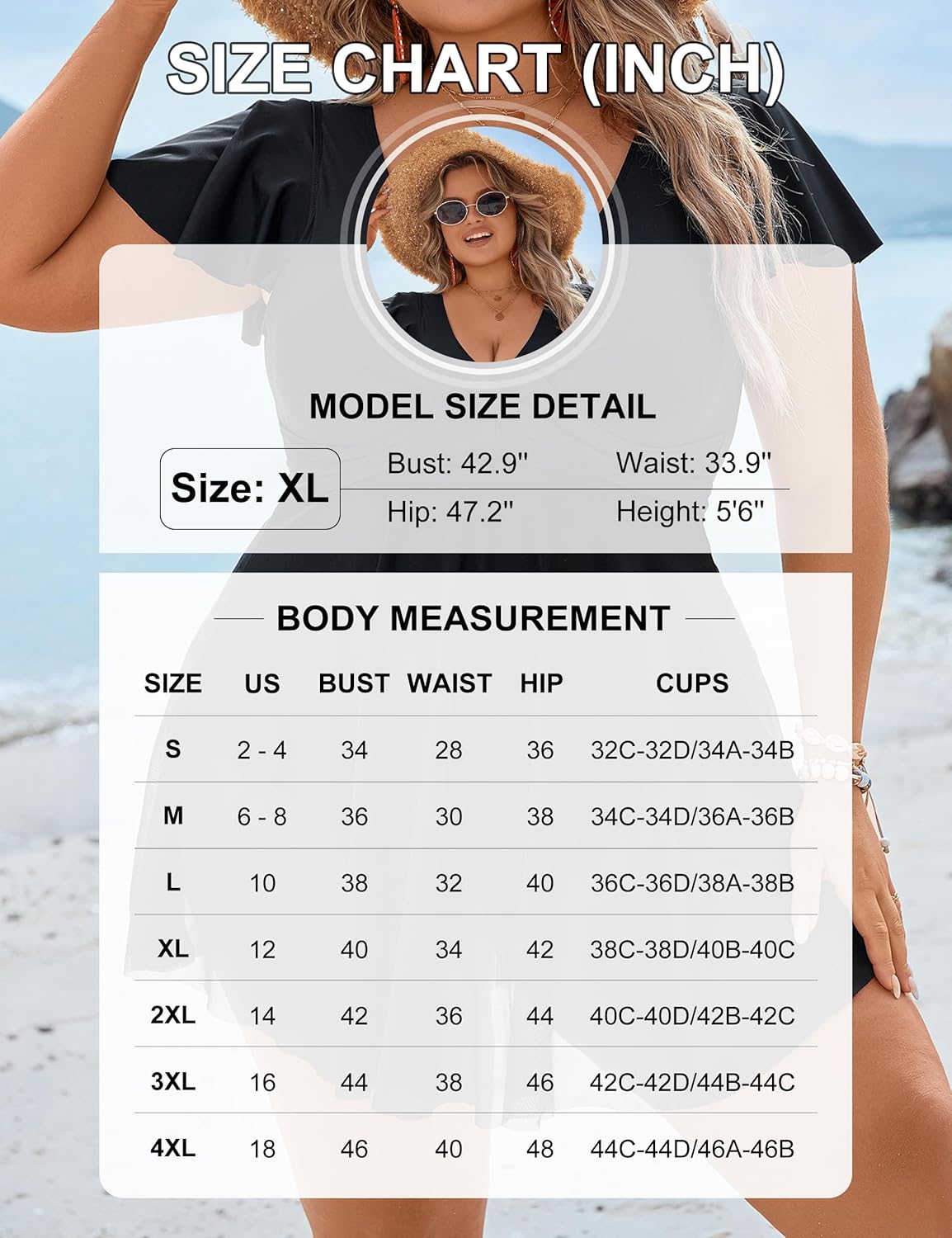 Blooming Jelly Womens Plus Size Swimsuit One Piece Tummy Control Bathing Suit Modest Curvy Cute Swim Dress Ladies Swimwear - Image 7