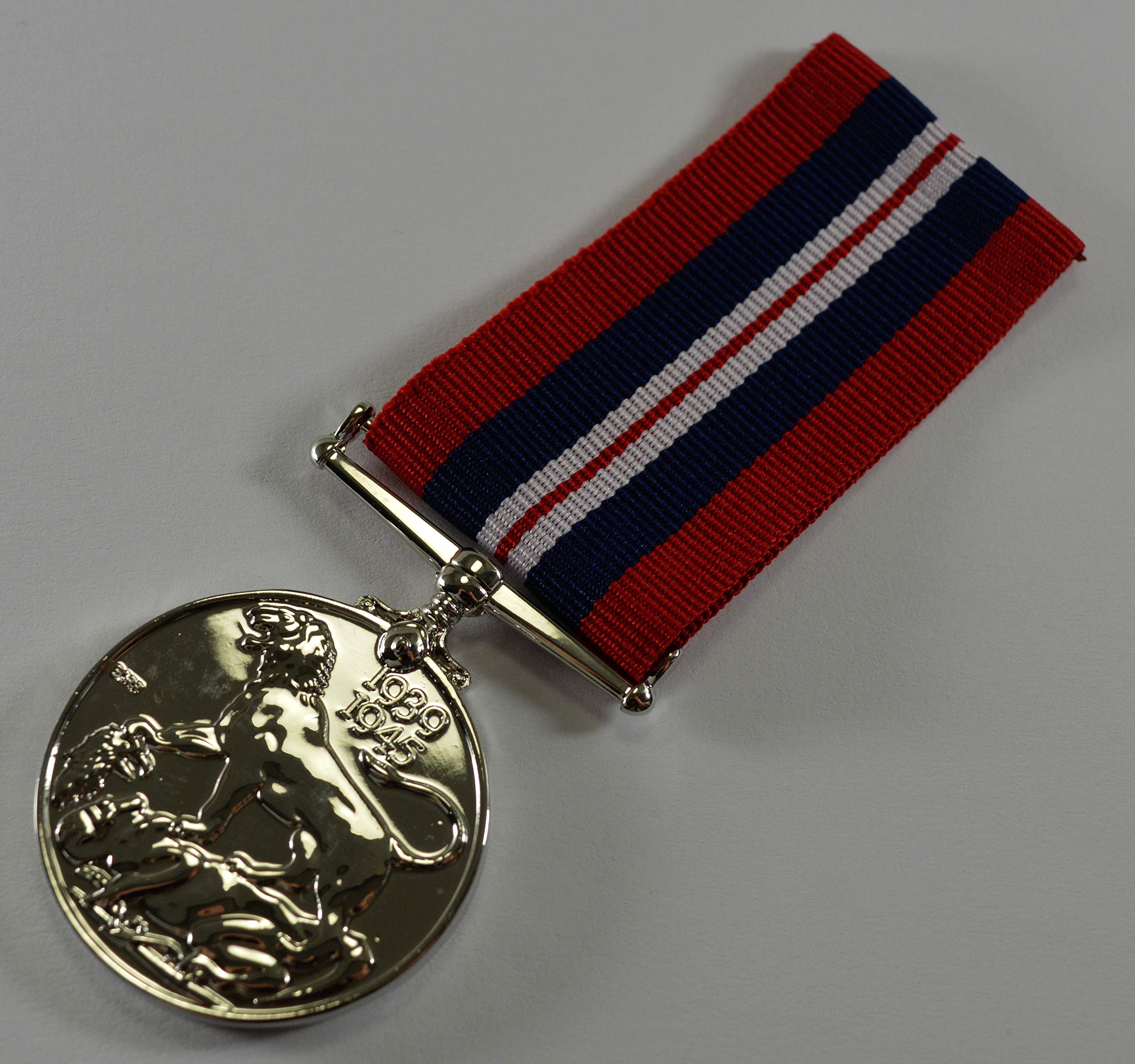 The Commemorative Coin Company Silver Full Size Replica Ww2 War Medal 1939-1945 With Ribbon, George Vi