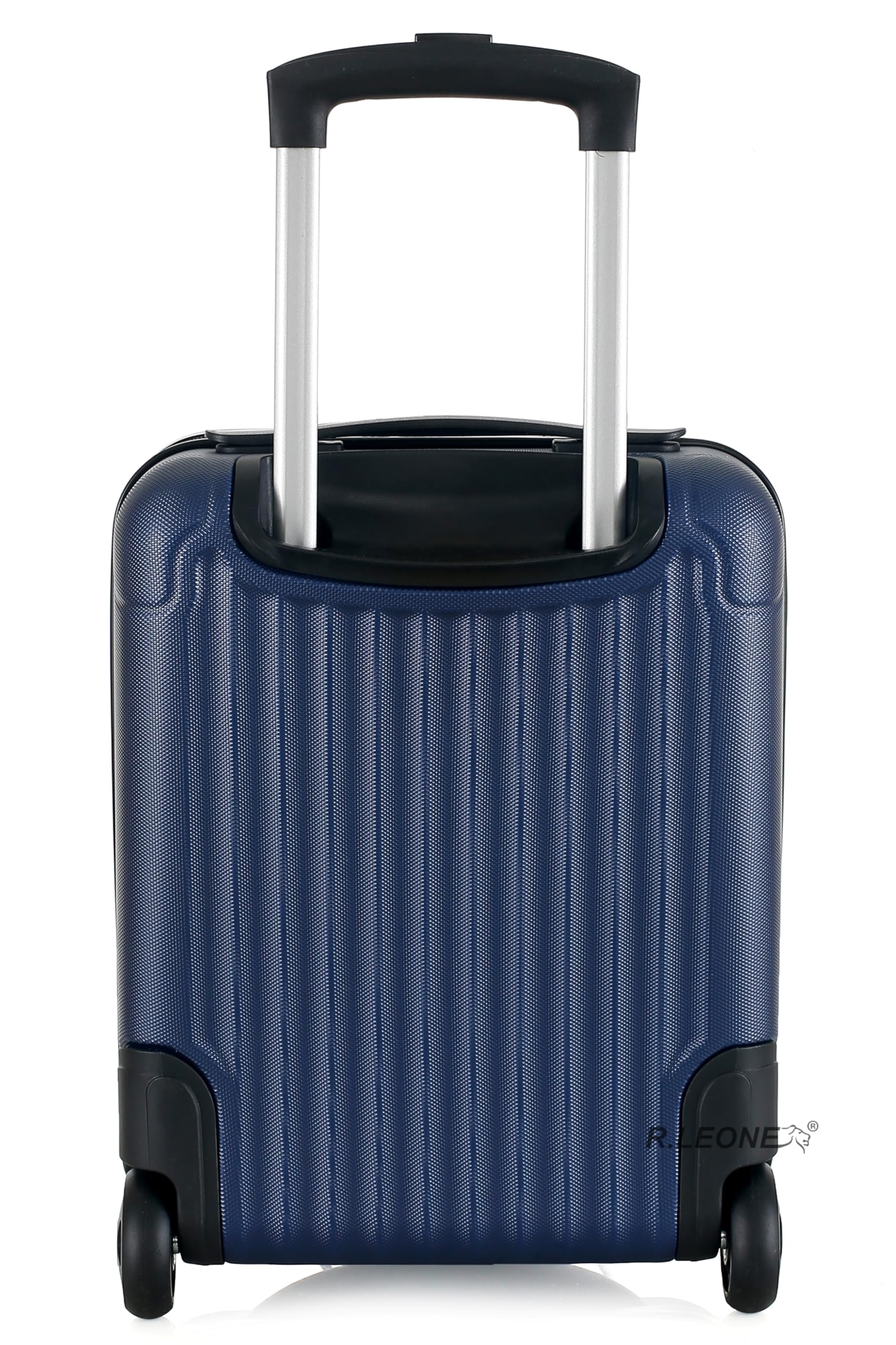 R.Leone Valigia Trolley Bagaglio a Mano 40x30x20cm Wizzair Vueling 2 Ruota in ABS 288 (Nero, Valigia 40X30X20cm 2Ruota)