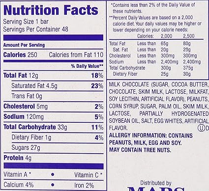 Amazon.com : Snickers Single Bar Chocolate Candy, 48 bars of ...