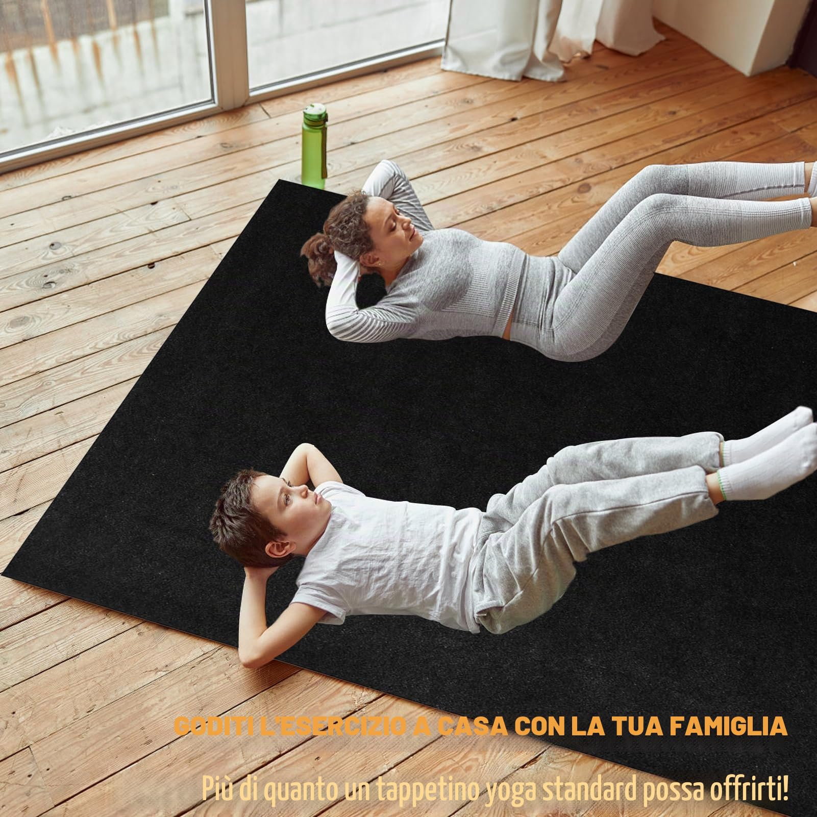 YEXEXINM Grande Tappetino per Esercizi, 183×122cm Tappetino Yoga Antiscivolo Extra Largo Tappetino per Tapis Roulant, Tappetini per Attrezzature da Esercizio Grandi Pavimentazione Palestra per
