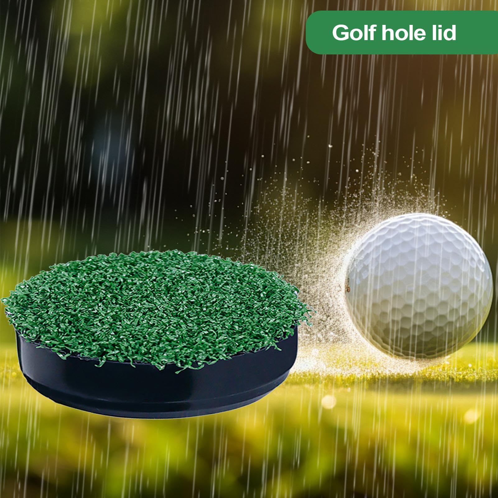 Golf Hole Cup Cover Trainer | Realistic Grass Simulation Putting Target for Outdoor Yard Games | Home Golf Practice Equipment, Easy Setup for Beginners and Pros, Enhance Accuracy & Confidence