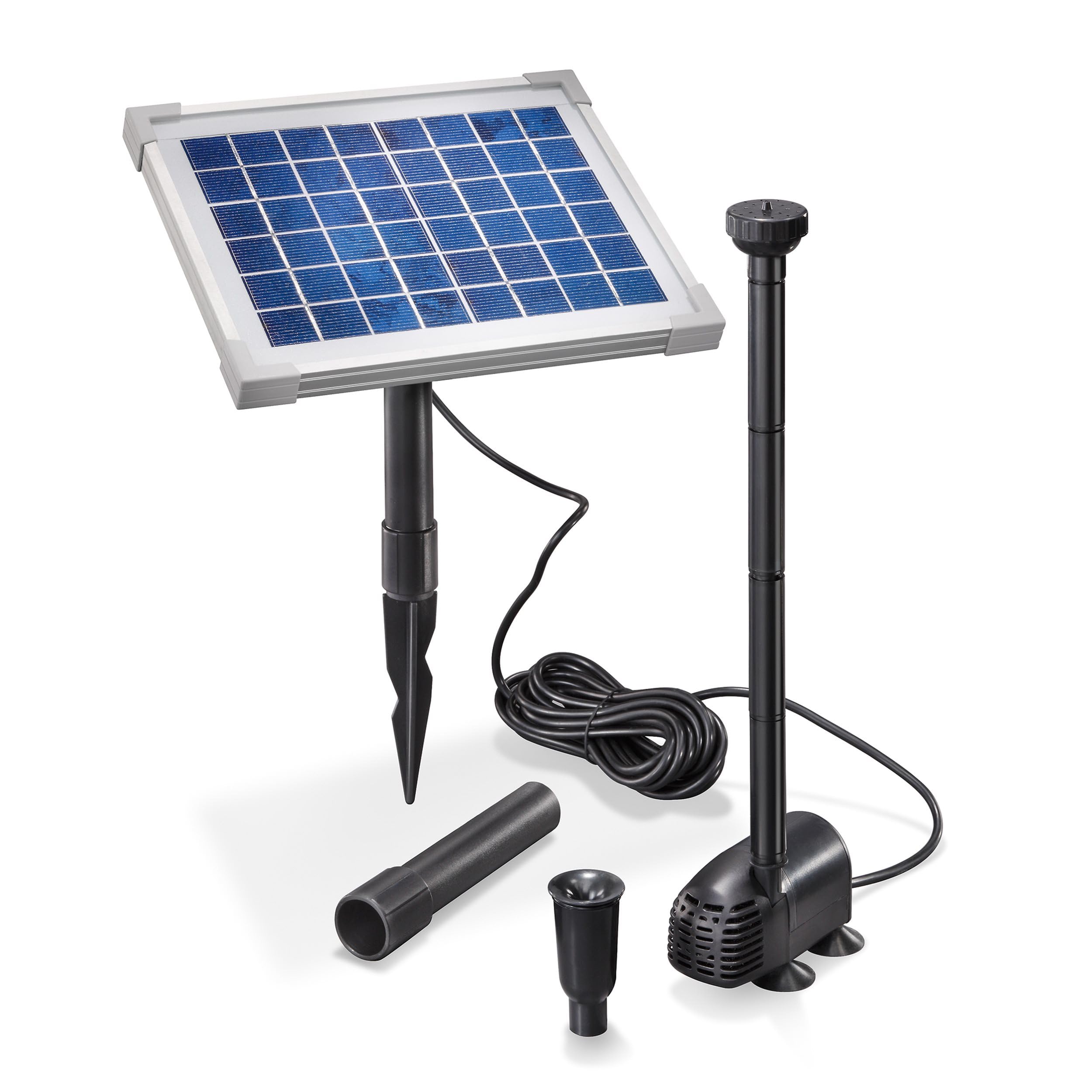 Solar Pond Pump 5 Watt Solar Module 470 L/h Flow Rate 0.9 m Delivery Head Complete Set Garden Pond 101012