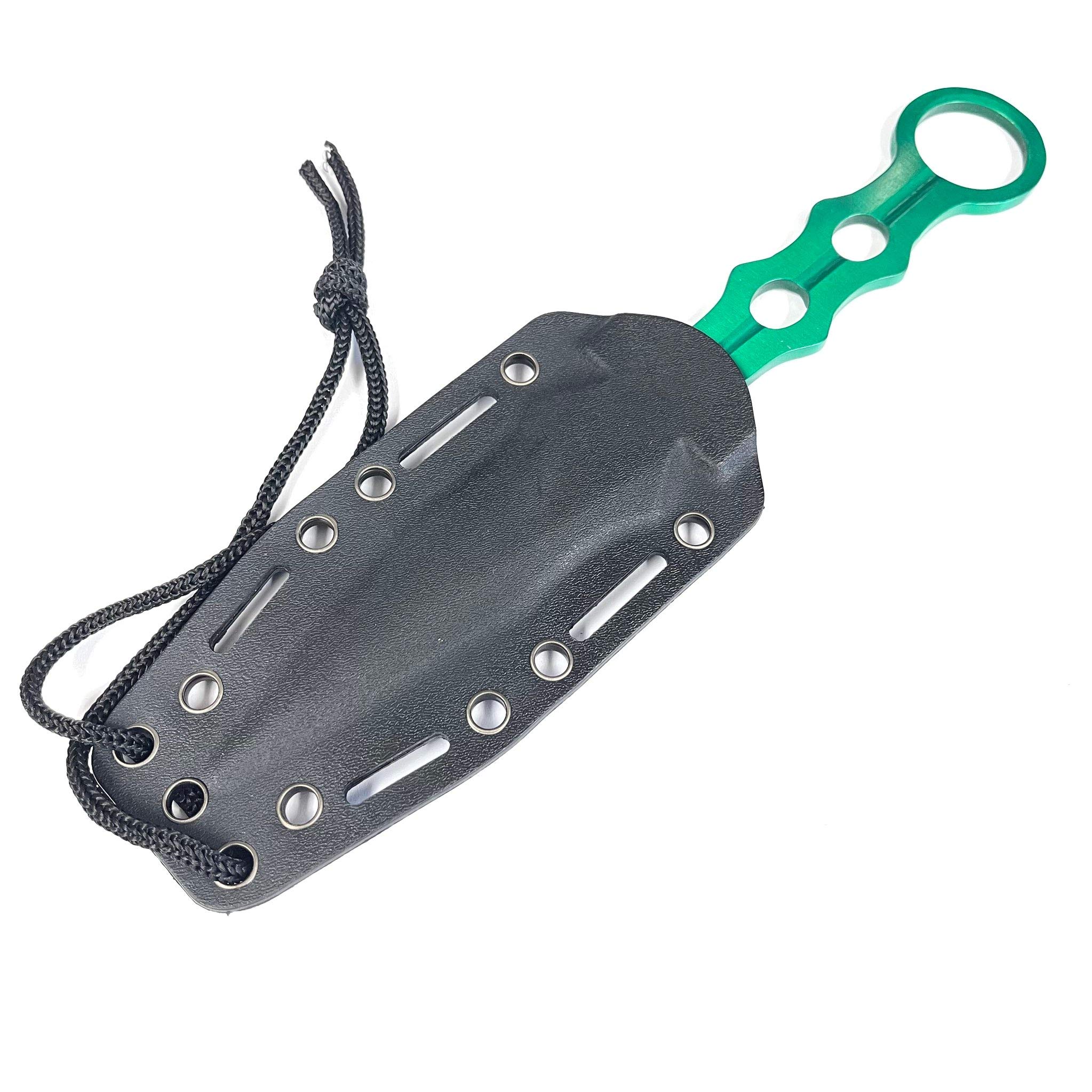 S-TEC Throwing Knife with ABS Sheath I 9 inch overall I 2.3 inch blade I ABS sheath I Stainless Steel I Outdoor I Hunting I Camping I (Green)