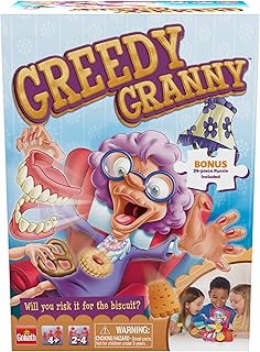 Greedy Granny - Take The Treats Don't Wake Granny Game - Includes a Fun Colorful 24pc Puzzle by Goliath, Multi Color, 7.5 x 4.92 x 10.5 inches
