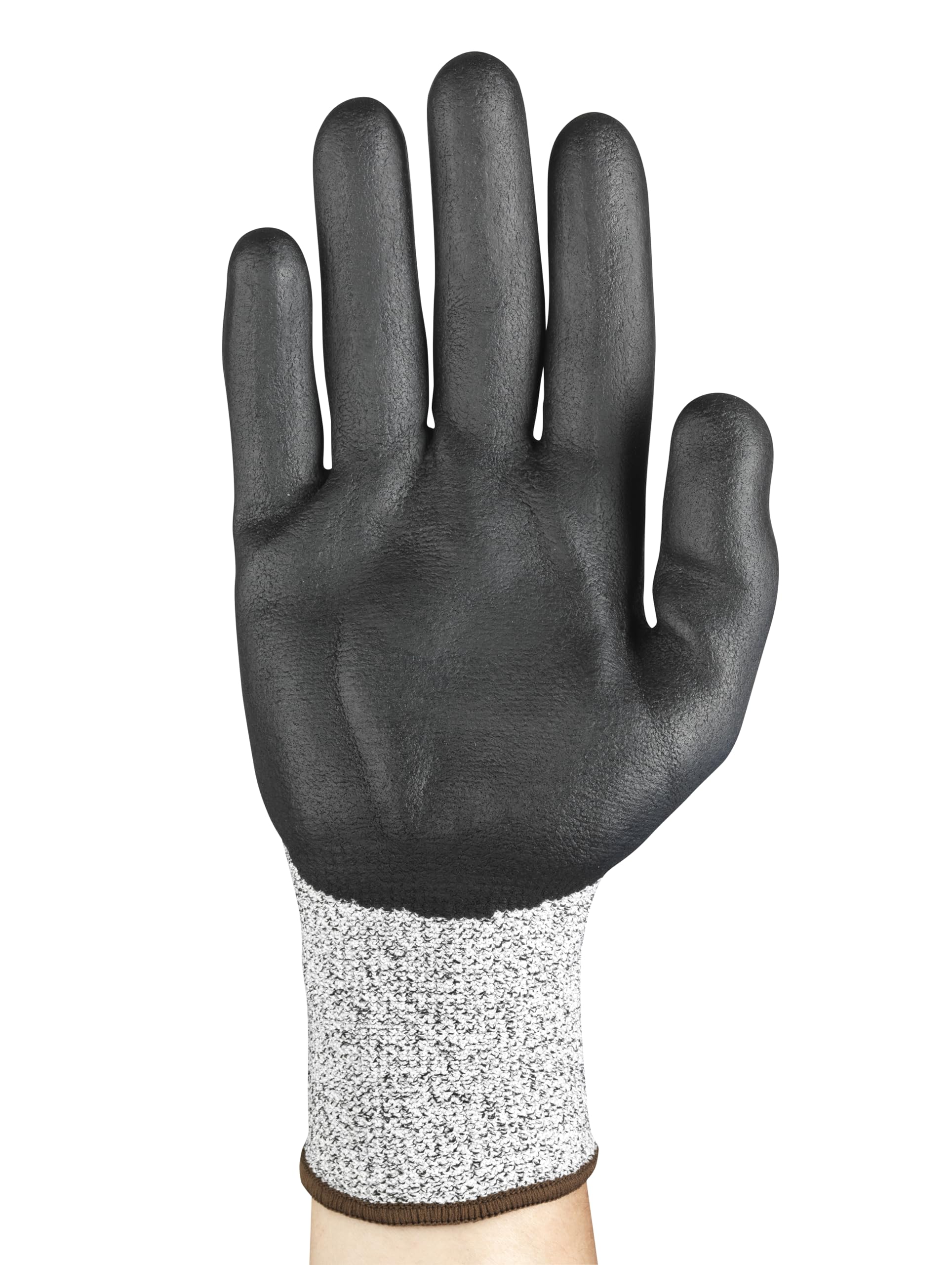 Ansell EDGE 48-706 Gants de Travail Résistants Coupure, Protection Industrielle Multi-Usage, Bricolage, Mécanique, Jardinage, Gant de Sécurité Homme Femme, Noir, Taille XL (12 Paires)