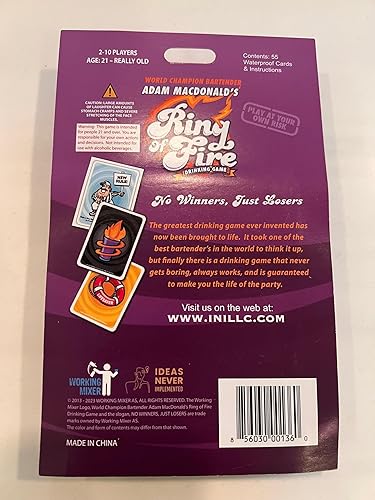 Miniatura 9 de Juego de cartas Ring of Fire  Divertido juego de beber para fiesta de adultos  Juegos de cartas para noche de juegos, despedida de soltera,