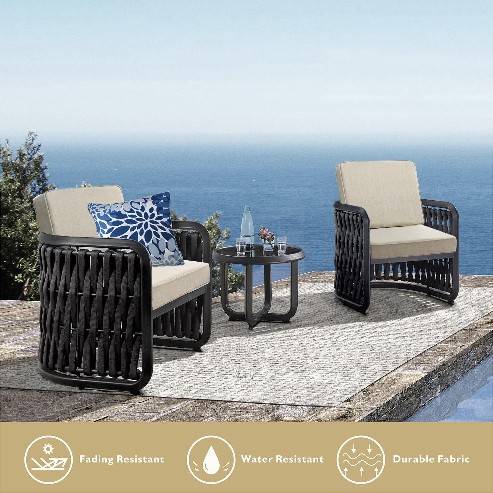 JMGBird Juego De Cojines Para Sillas De Exterior, Cojines De Asiento  Profundo Para Muebles De Patio, 24 X 24 Pulgadas, Cojines De Exterior Para  Muebles De Patio, image size:1600x1600