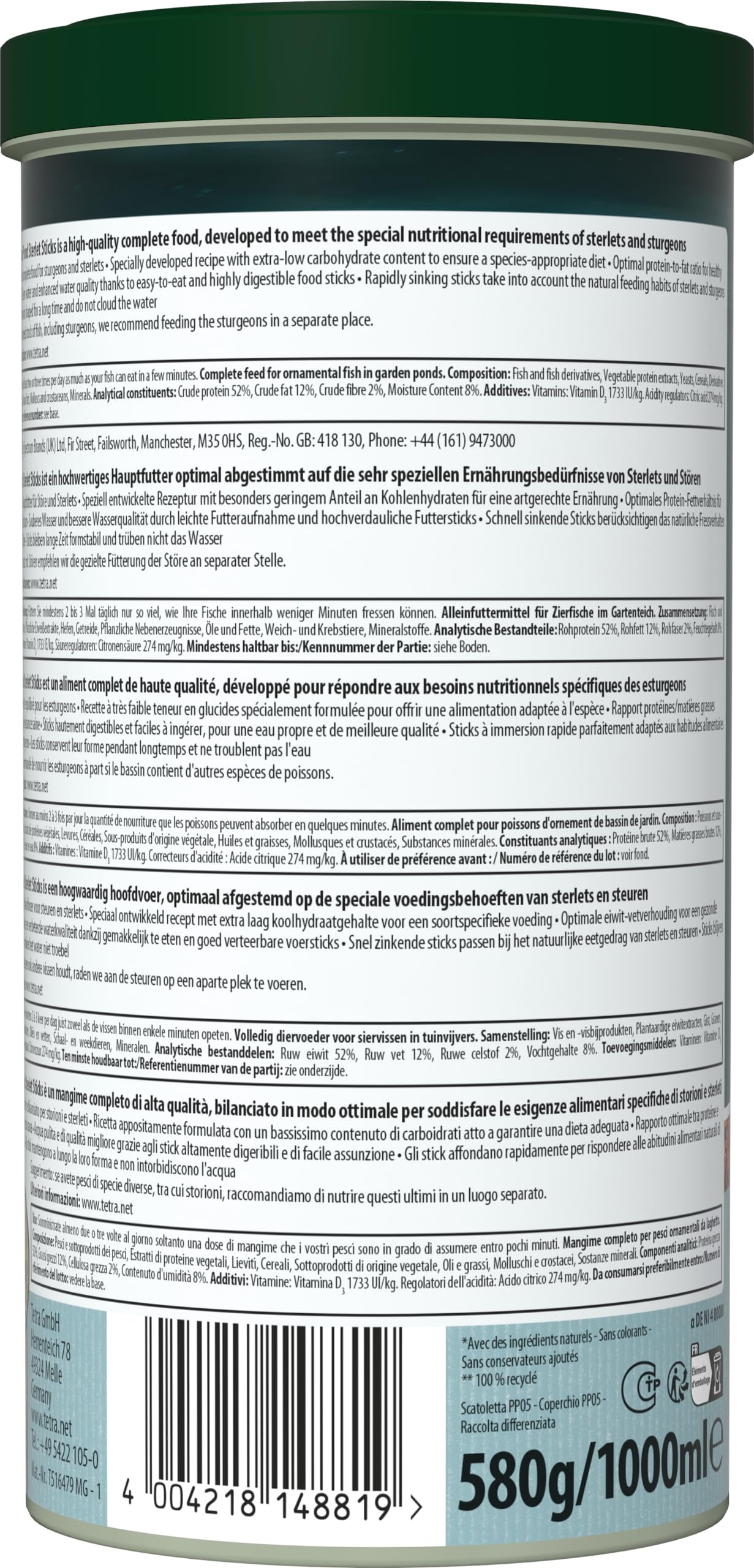 Tetra Tetrapond Sterlet Sticks, 1000 ml