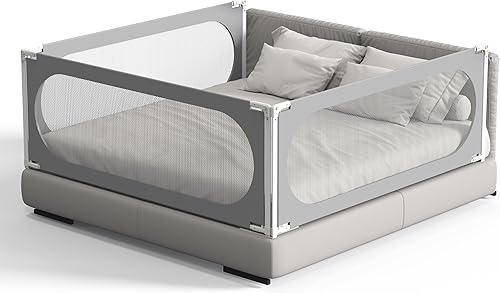 Miniatura 3 de Barandilla para cama de bebé con correa en Y de seguridad, extra larga, tamaño individual, matrimonial, queen, king, barandilla para niños pequeños