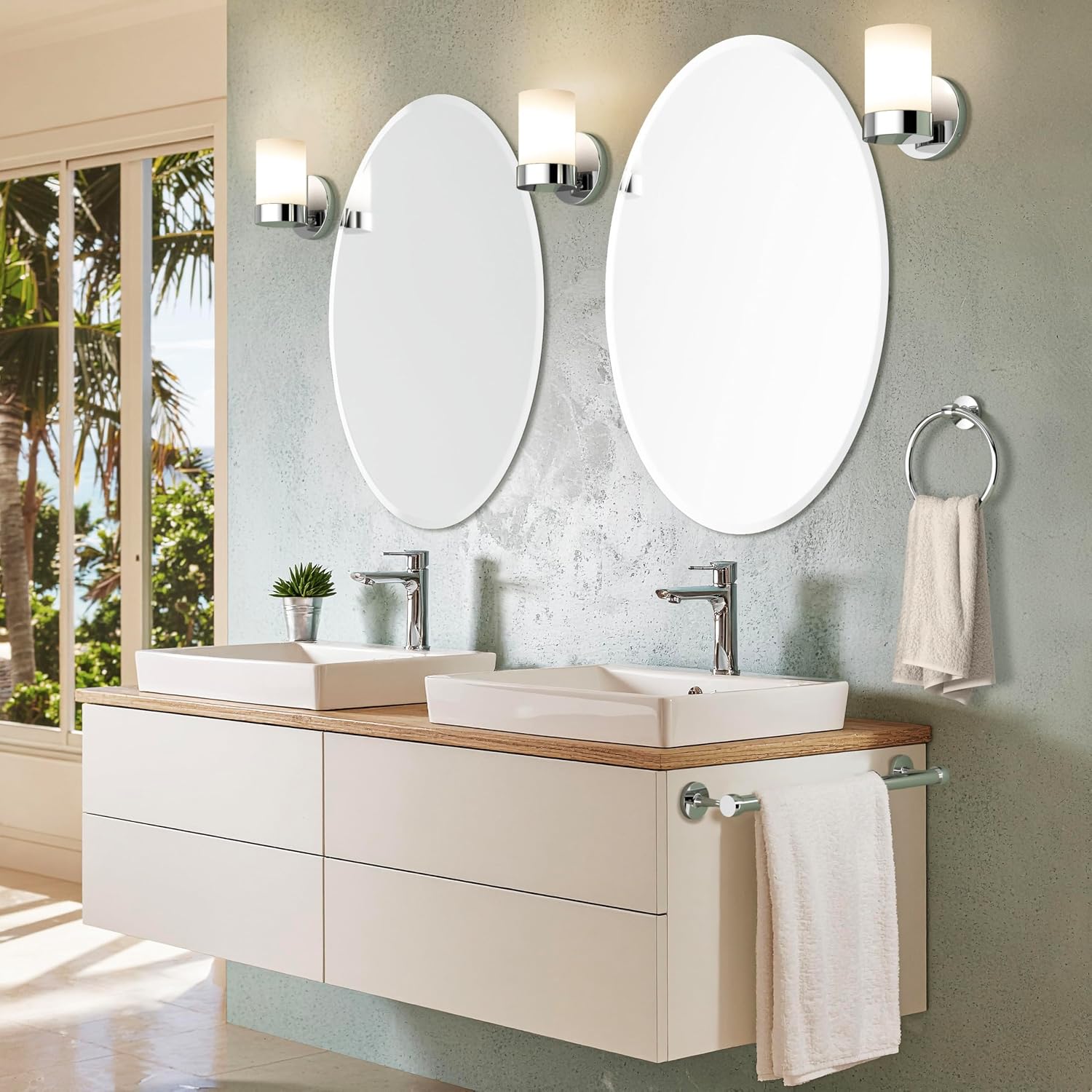 Gatco 5210 Gibson Towel Bar | Retro Modern Wall-Mounted Bathroom Towel Bar | Stylish Decorative Hardware, Heavy Duty Metal, EZ Ancor Mounting | Chrome Finish